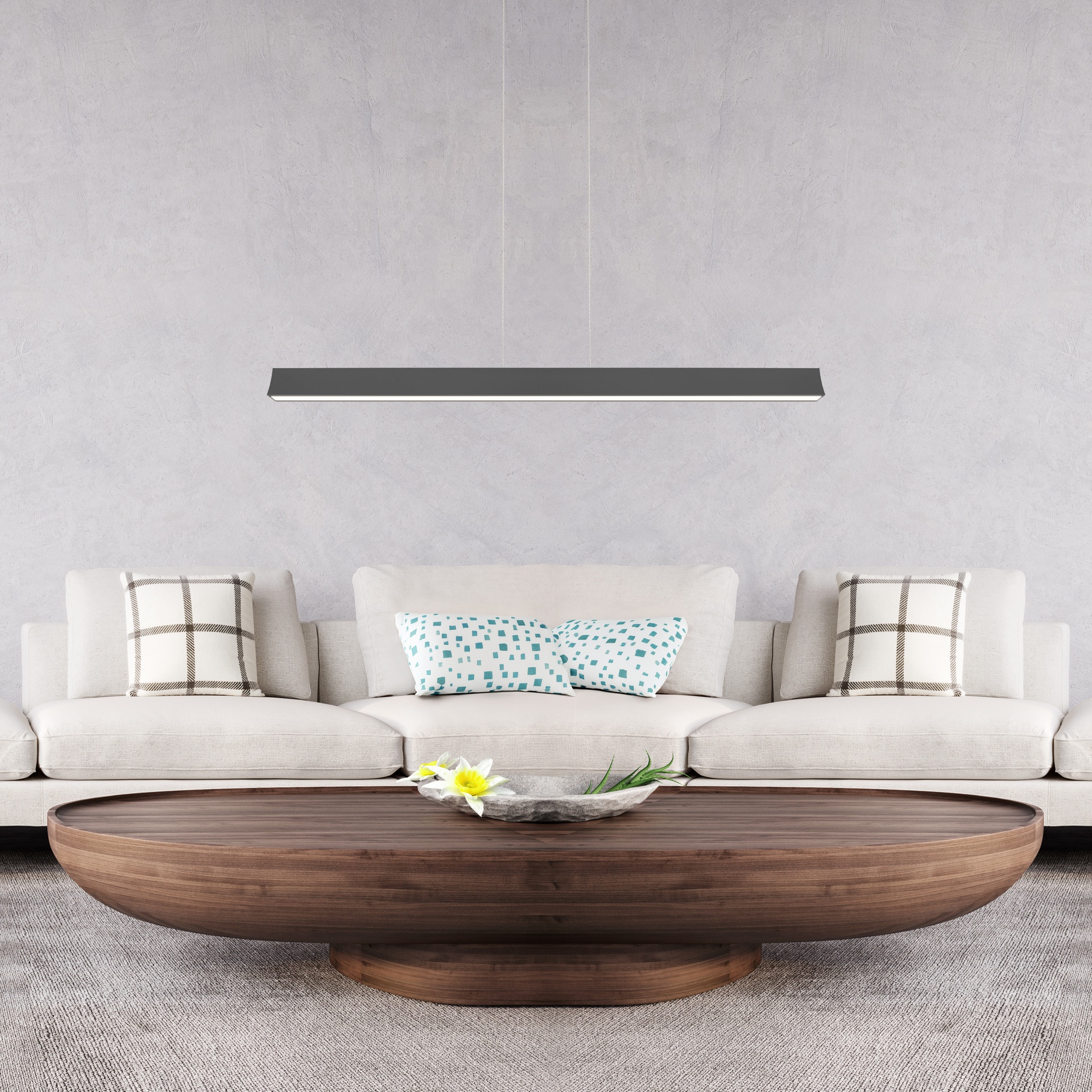HANOK * LAMPADA LINEALE LED 38W 3000K 110º NERA