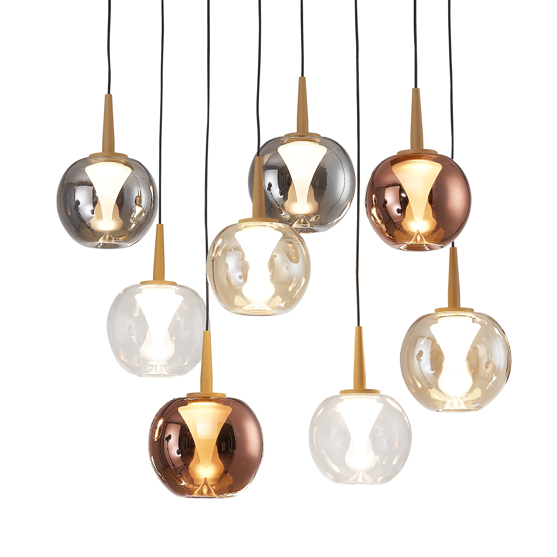 ANDROMEDA * PENDANT 8L- BASE (RECTANGULE)  GOLD - 8941+8938+8939+8940