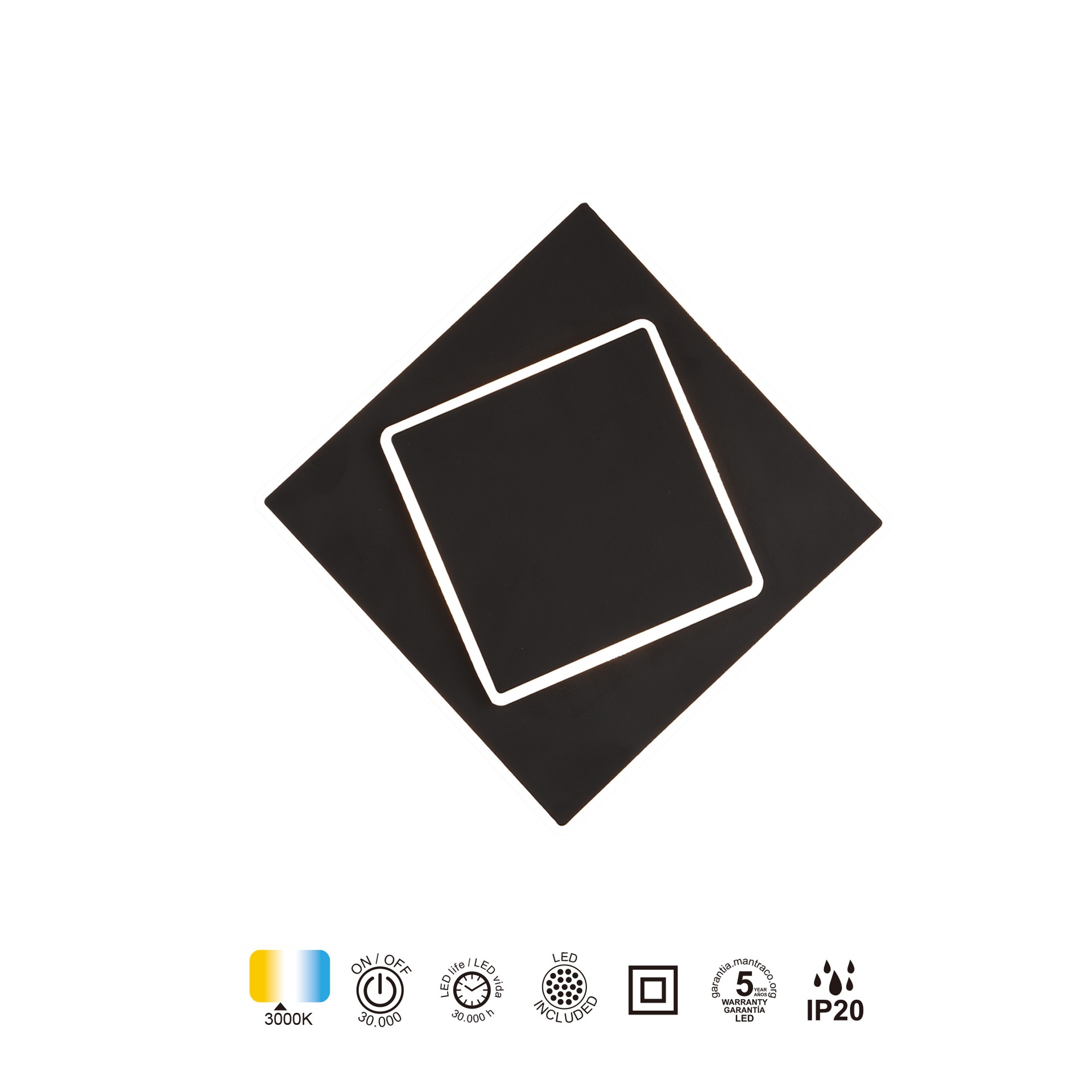 Dakla · Wall lights · Black