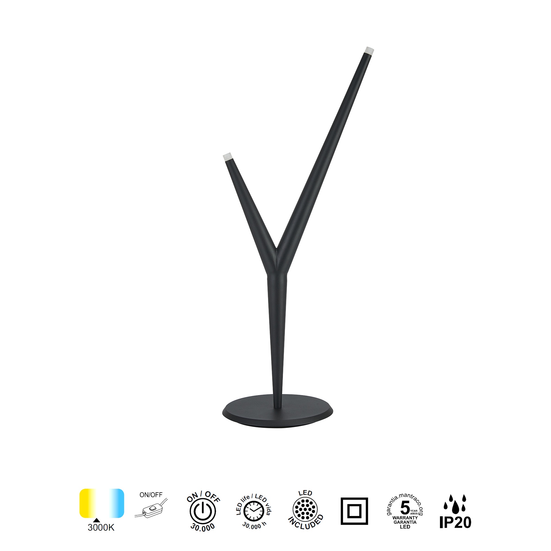 ARRECIFE * TABLE LAMP ARRECIFE ( 2 L ) BLACK