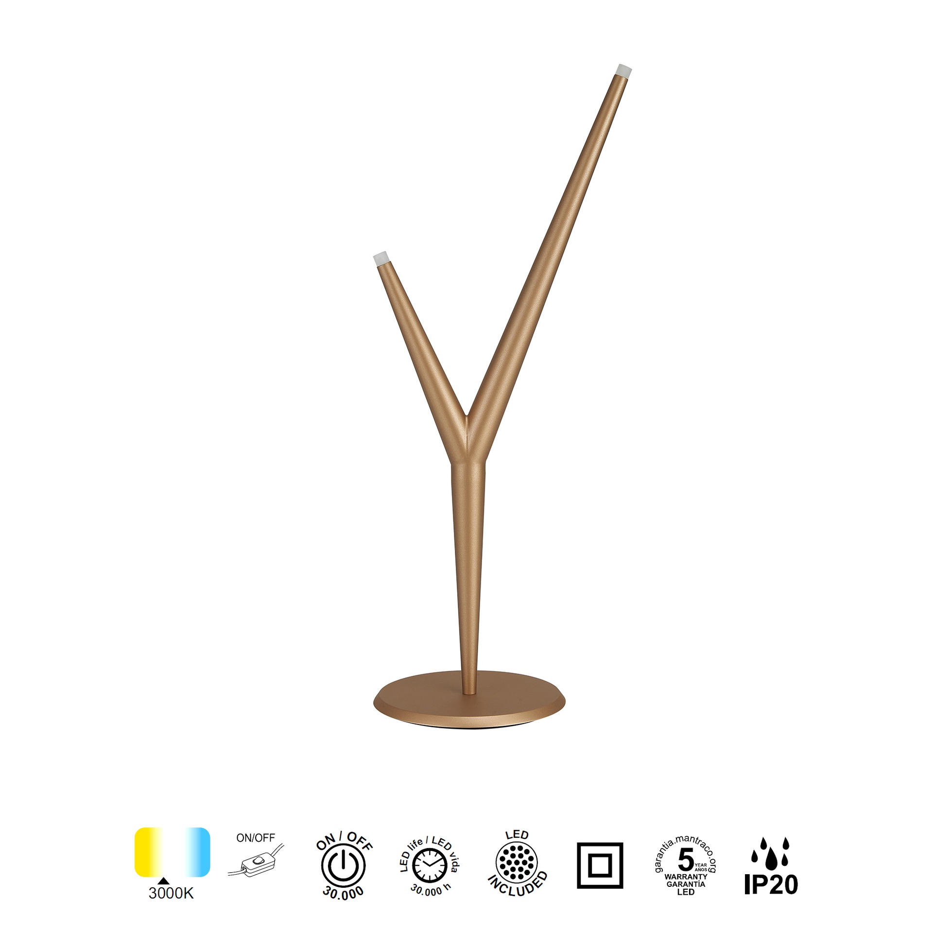 ARRECIFE * TABLE LAMP ARRECIFE ( 2 L ) GOLD