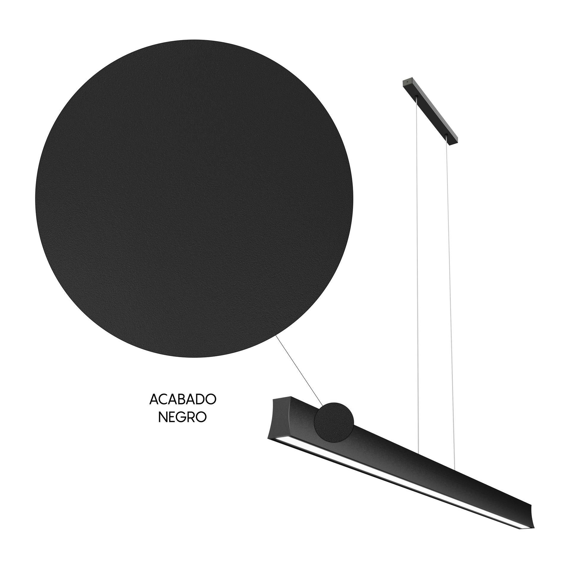 HANOK * LED LINEL PENDANT 38W 4000K 110º BLACK