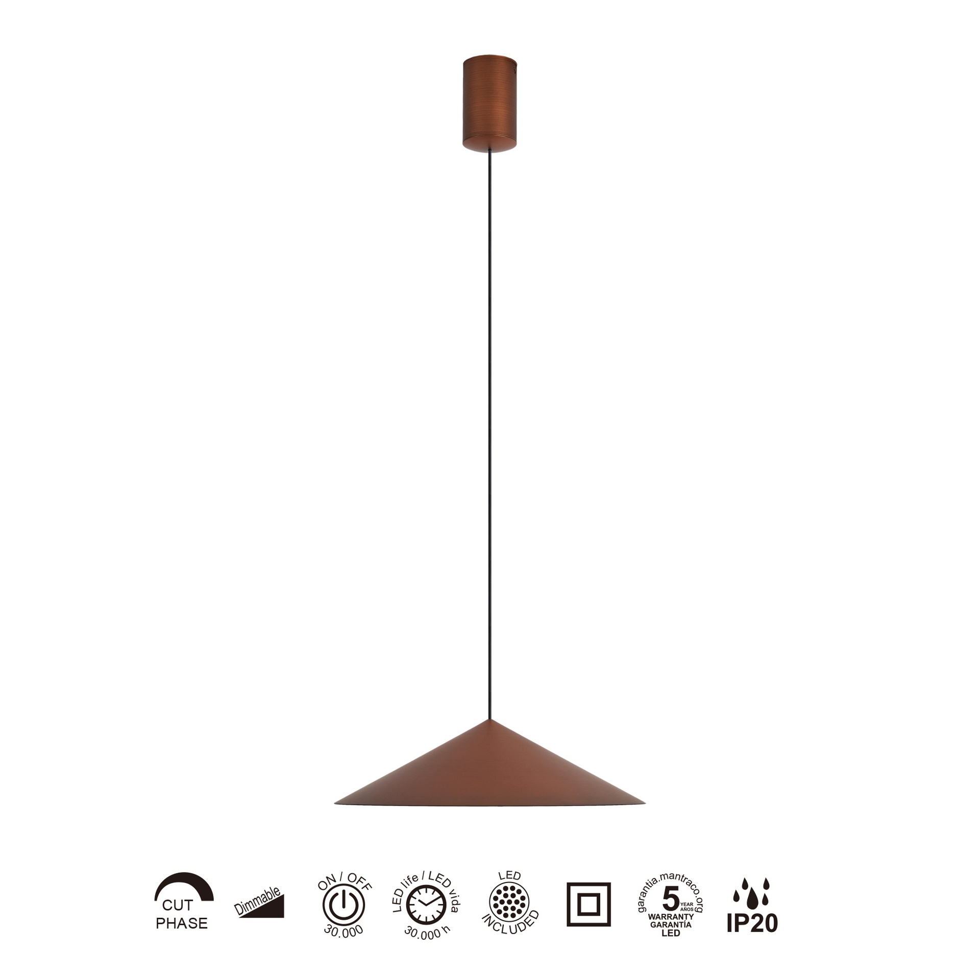 Cono · Luminaires de plafond · Cuivre