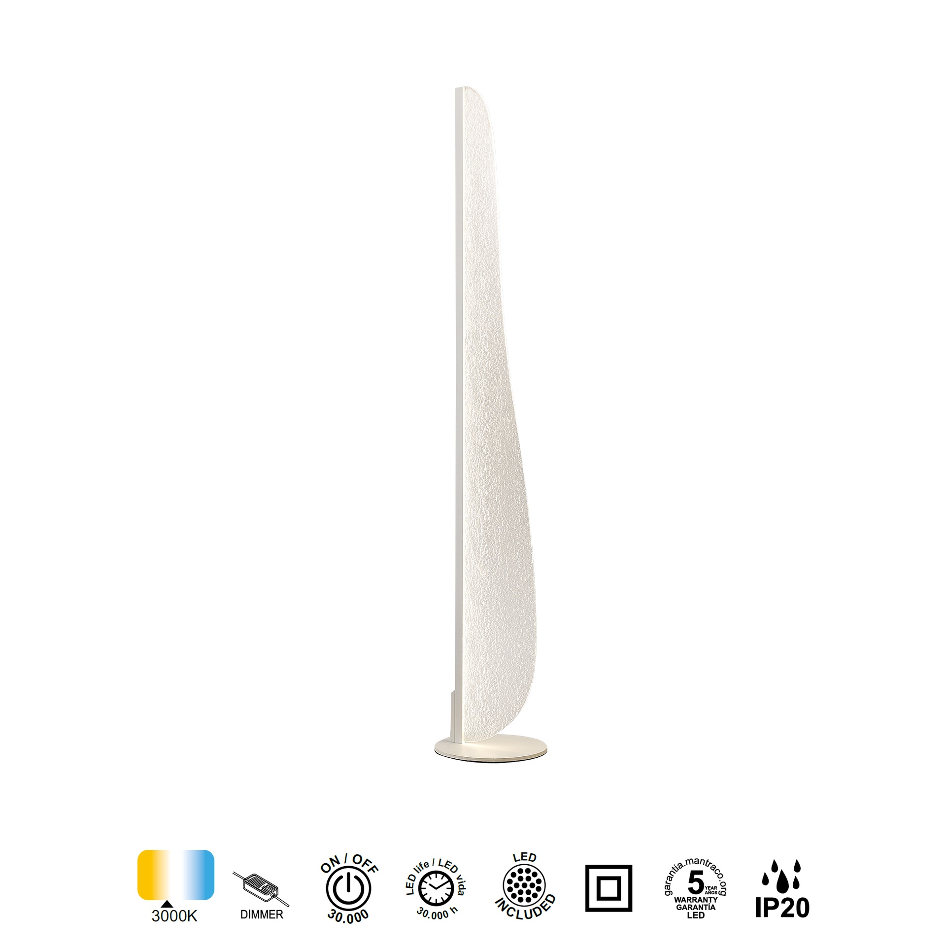 ***DES*** BIANCA * LED FLOOR LAMP - (SMALL) 
