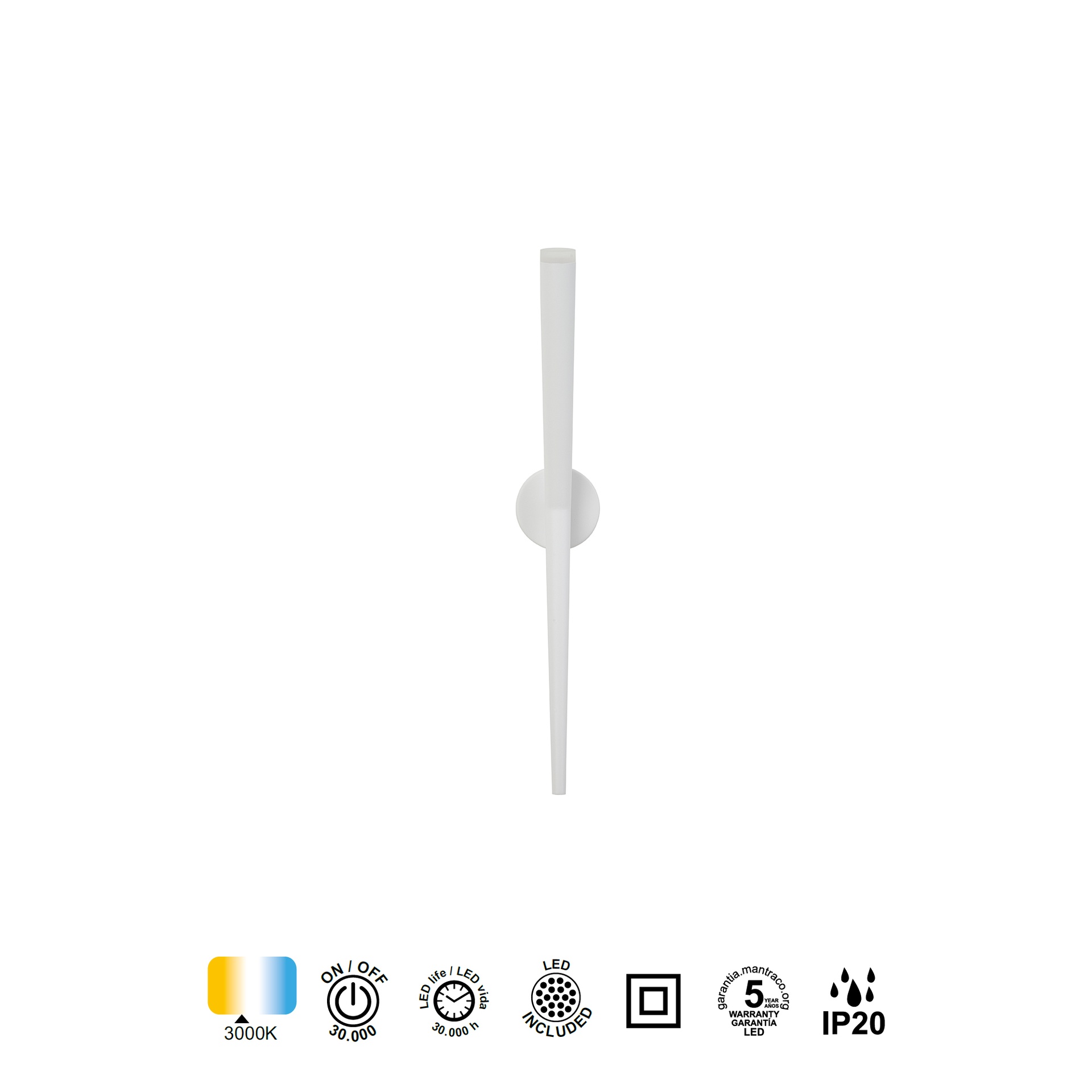 Boomerang · Luminaires muraux · Blanc
