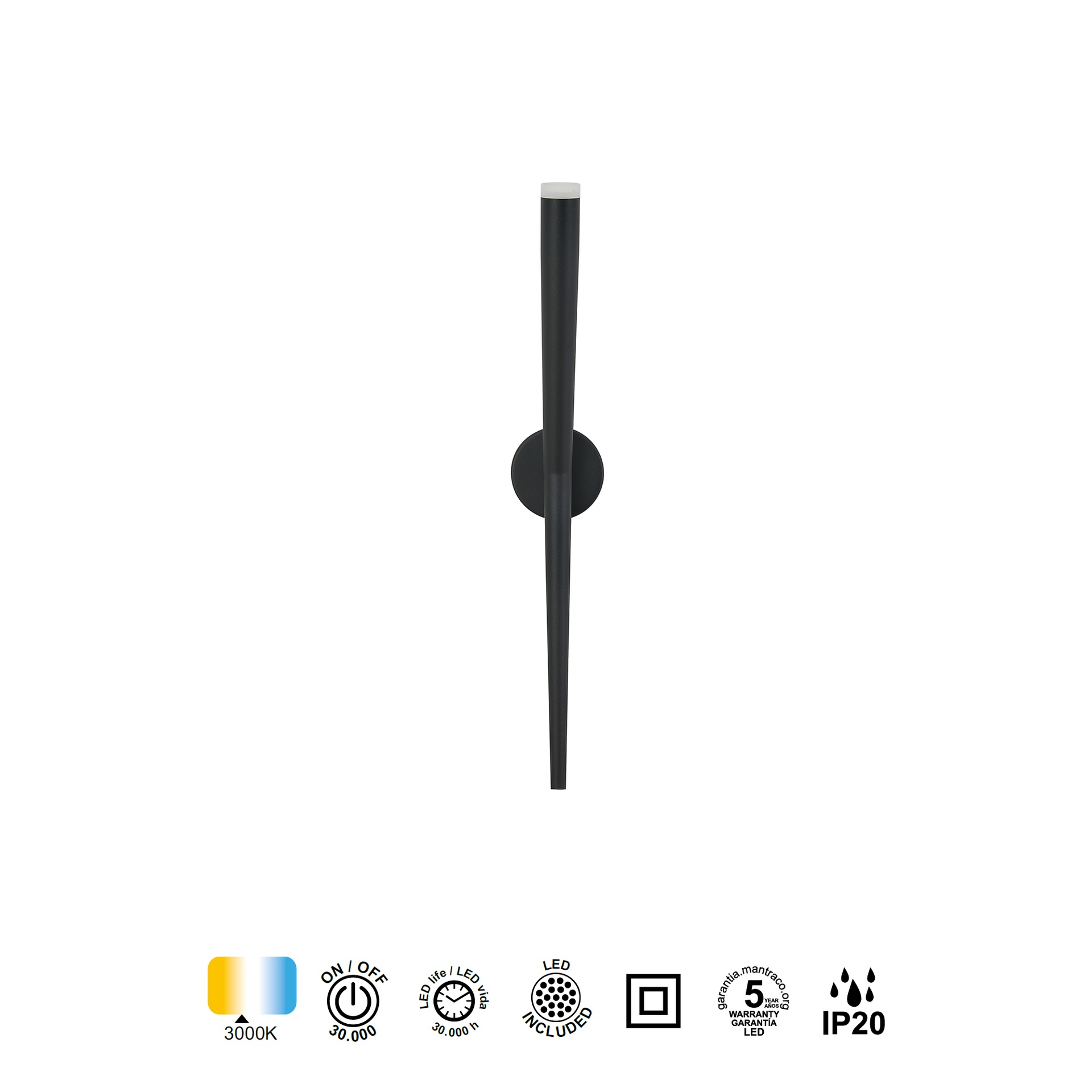 BOOMERANG * WALL LAMP BOOMERANG ( 1 L ) BLACK