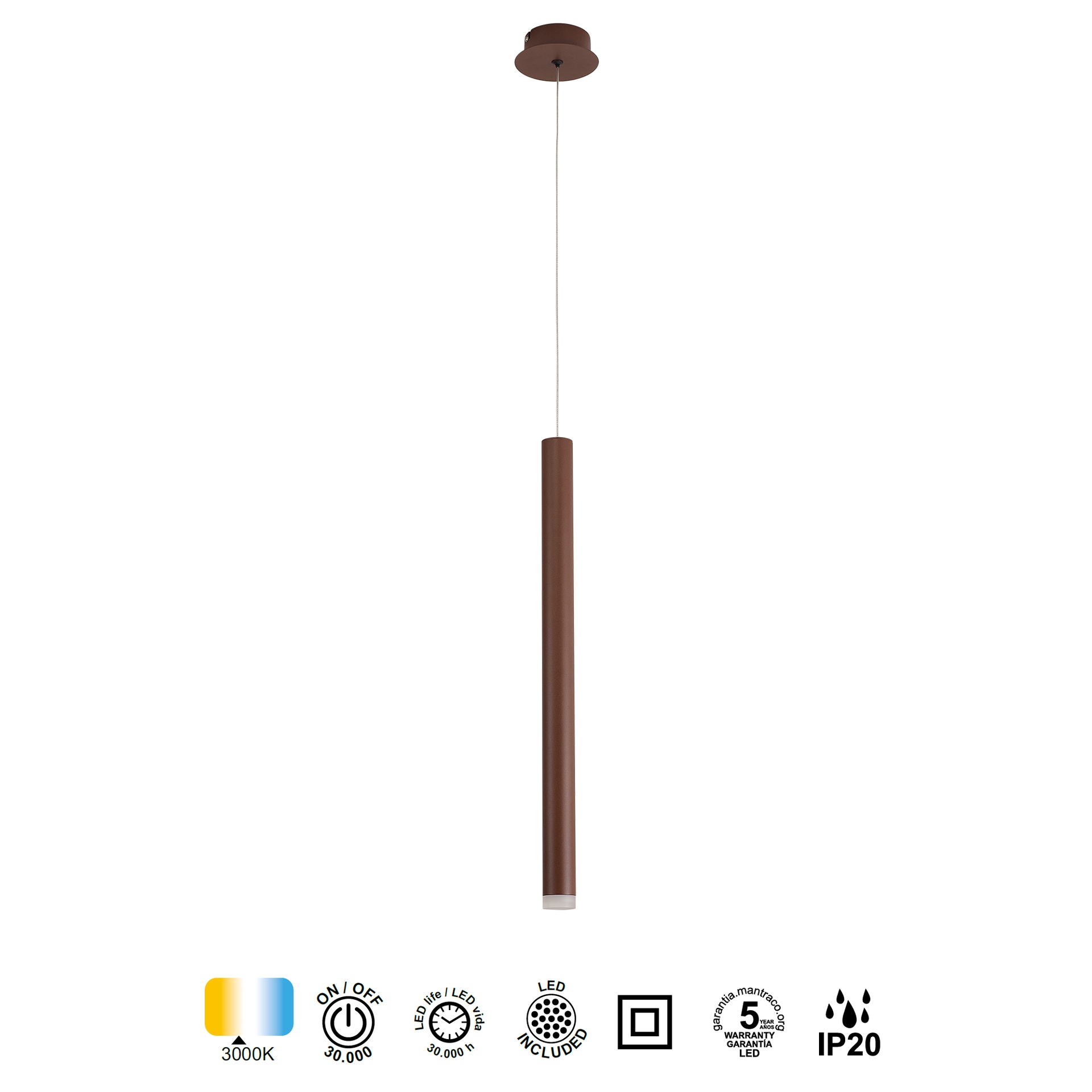 CALA * SOSPESO 1L LED 6W - BRONZO
