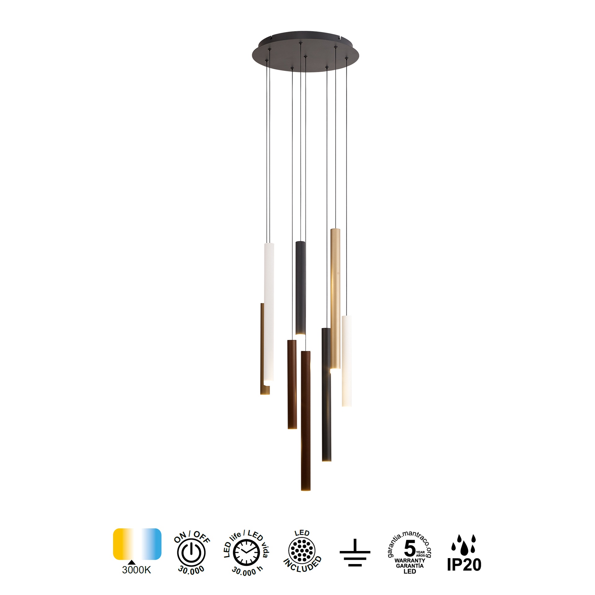 Cala · Luminarias de techo · Blanco / Negro / Oro / Corten