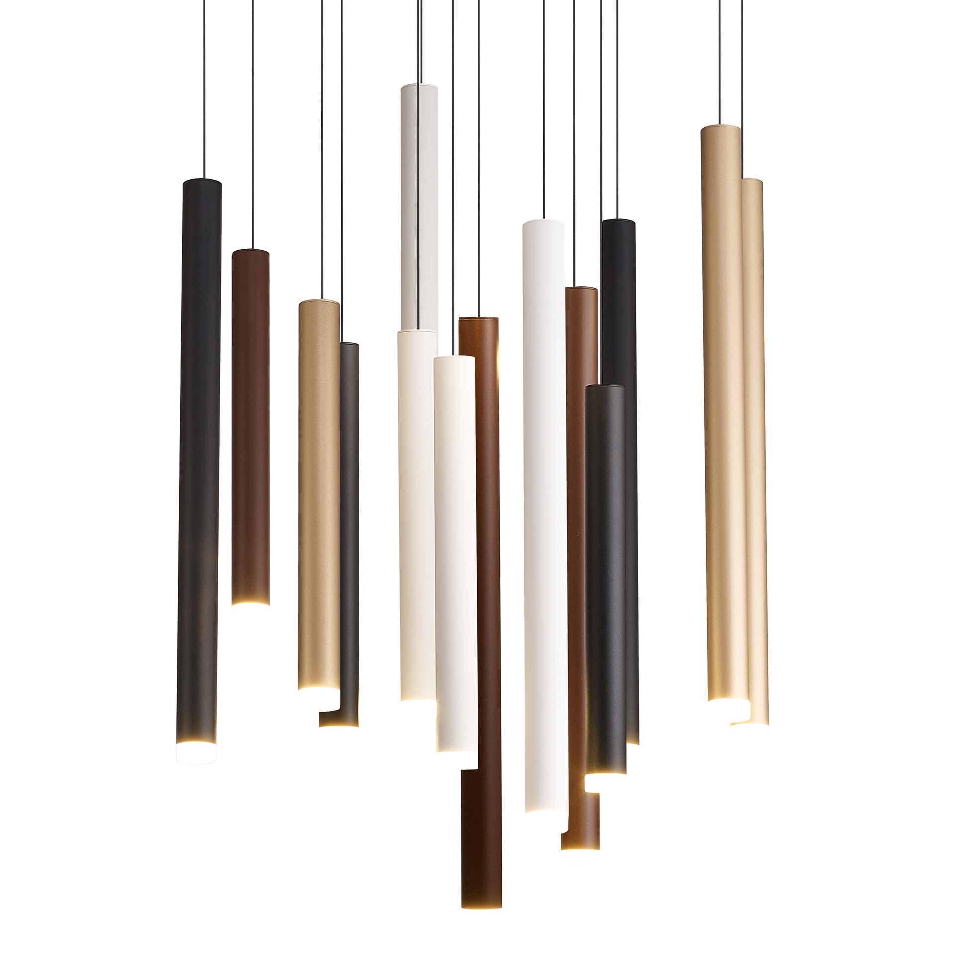 Cala · Luminaires de plafond · Blanc + Noir + Or + Corten