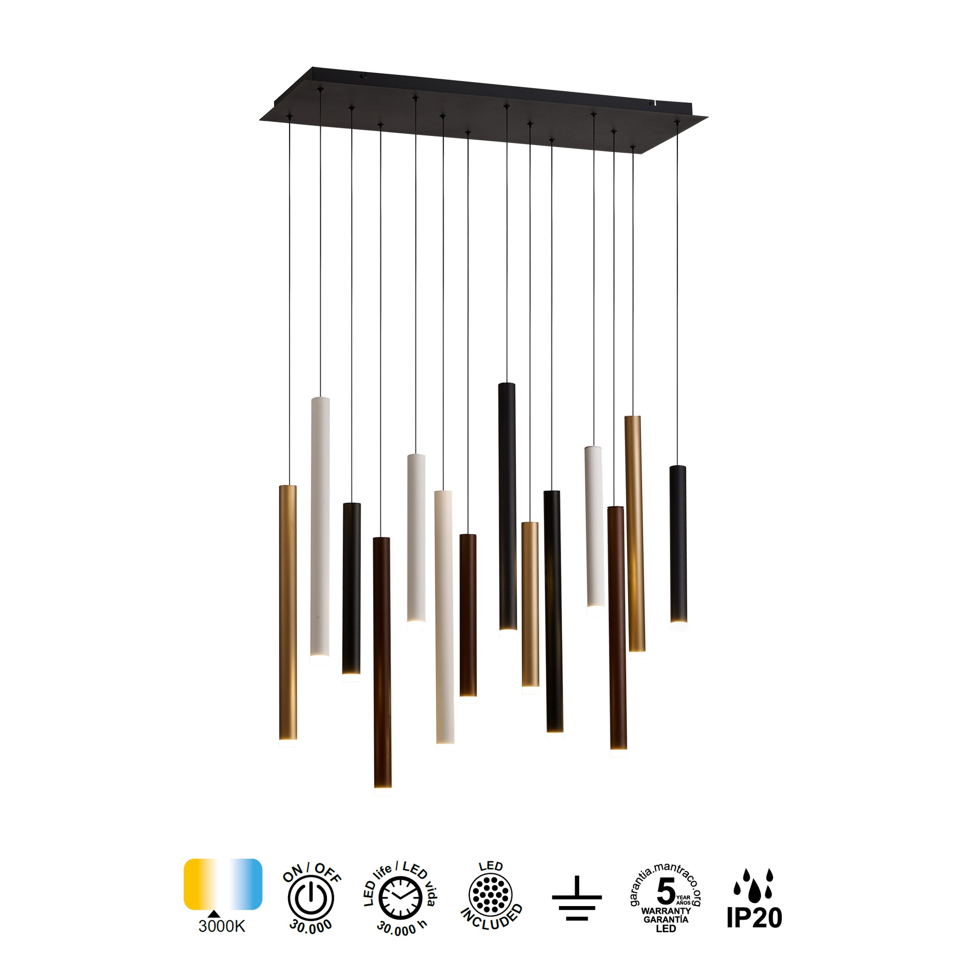 Cala · Ceiling lights · White + Black + Gold + Corten