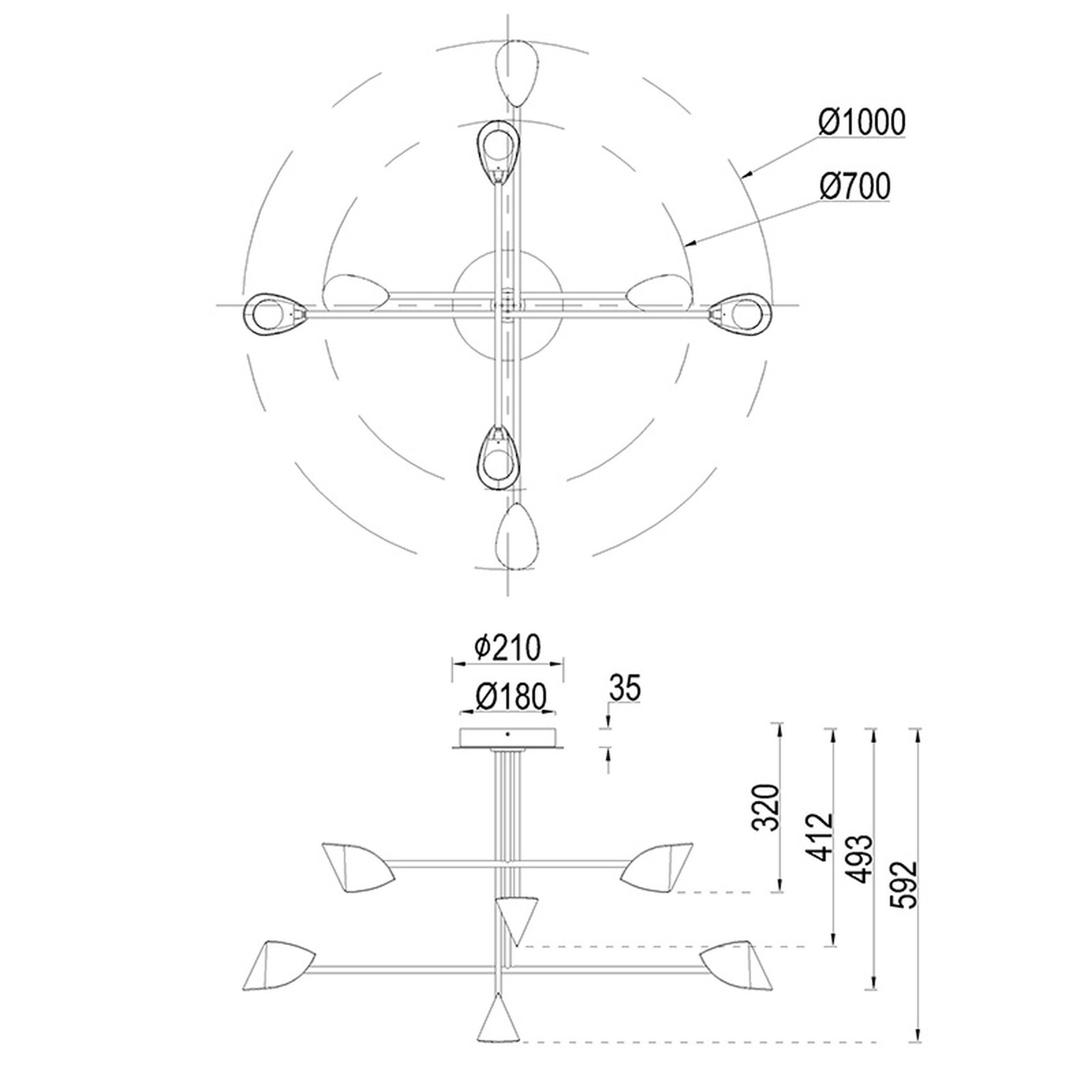CAPUCCINA * LED PENDANT 55W