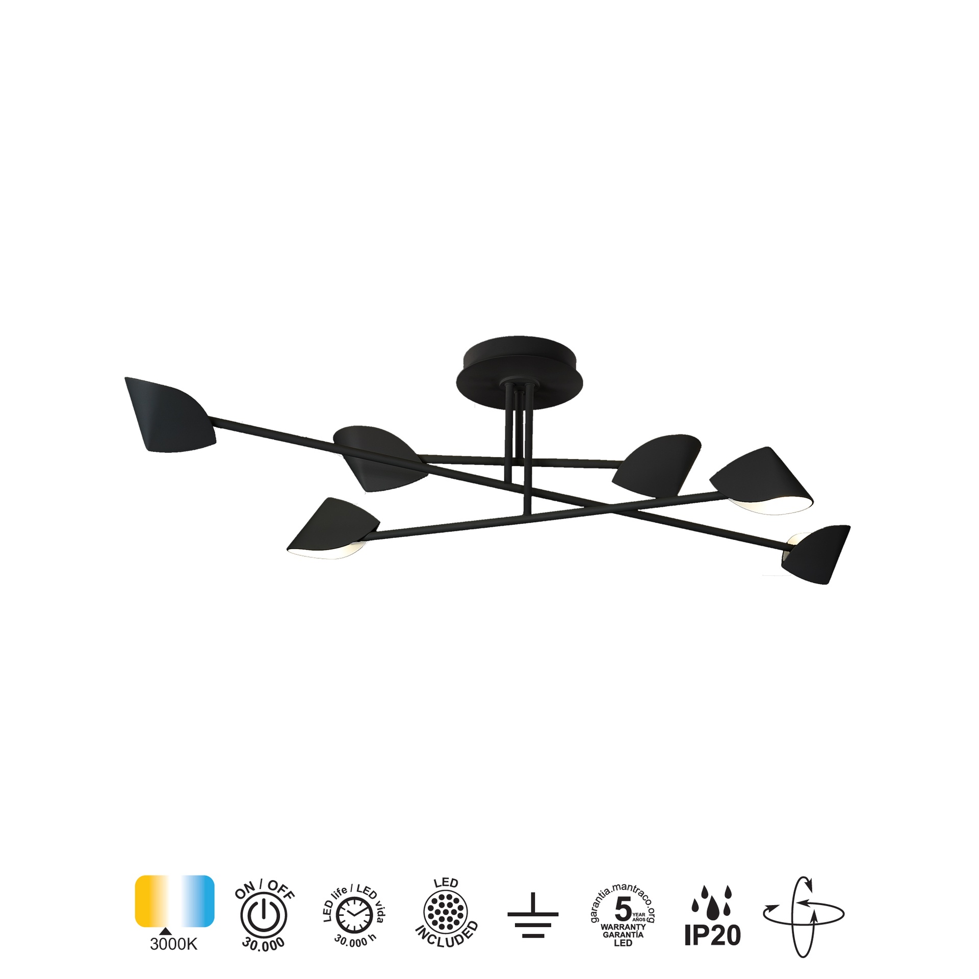 CAPUCCINA * LED SEMICEILING (LARGE)  40W
