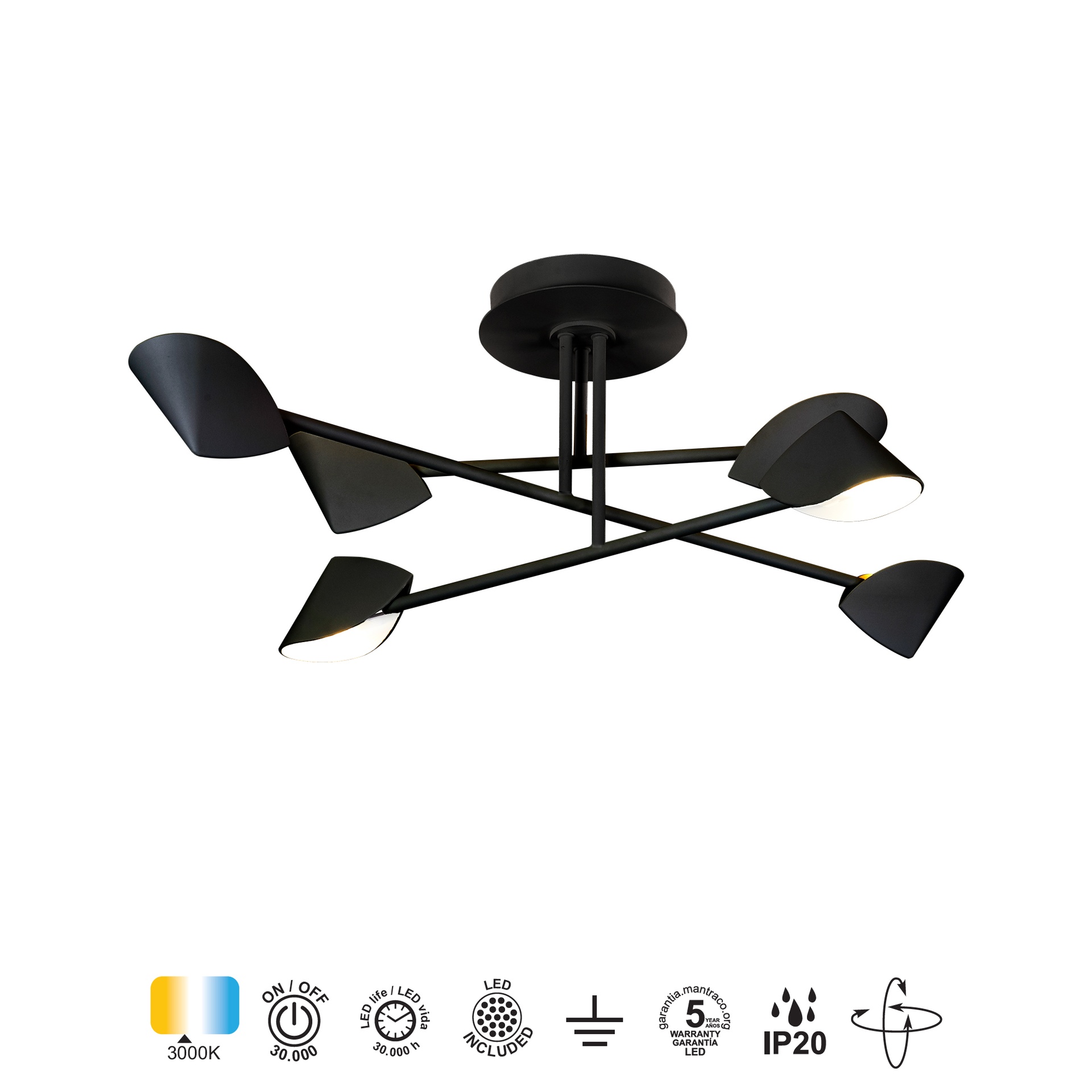 CAPUCCINA * LED SEMICEILING (MEDIUM)  40W