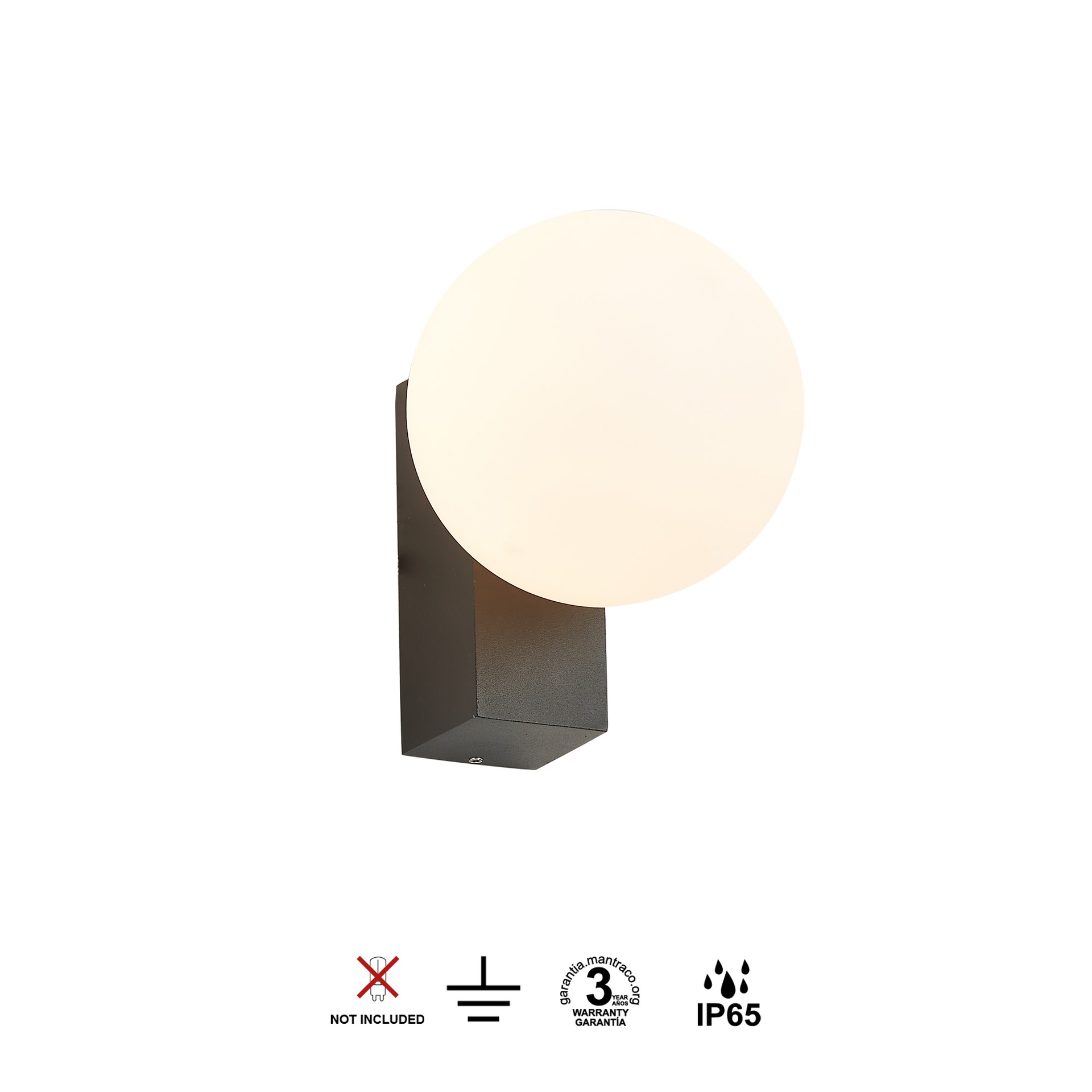 INTERLAKEN * WALL LIGHT IP65 G9 BLACK