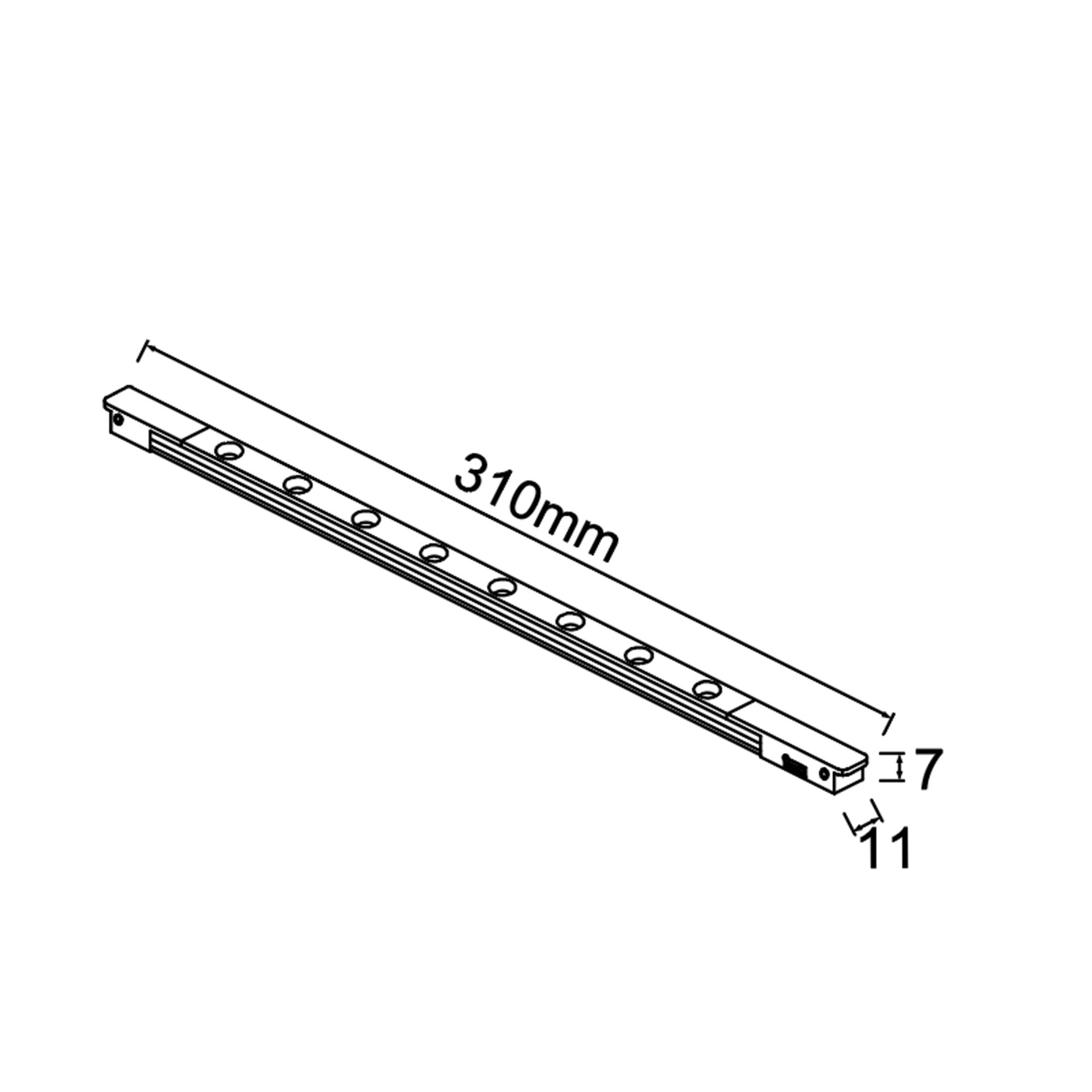 MAGNETO mini * LINEAL LED 6W 110º BLACK