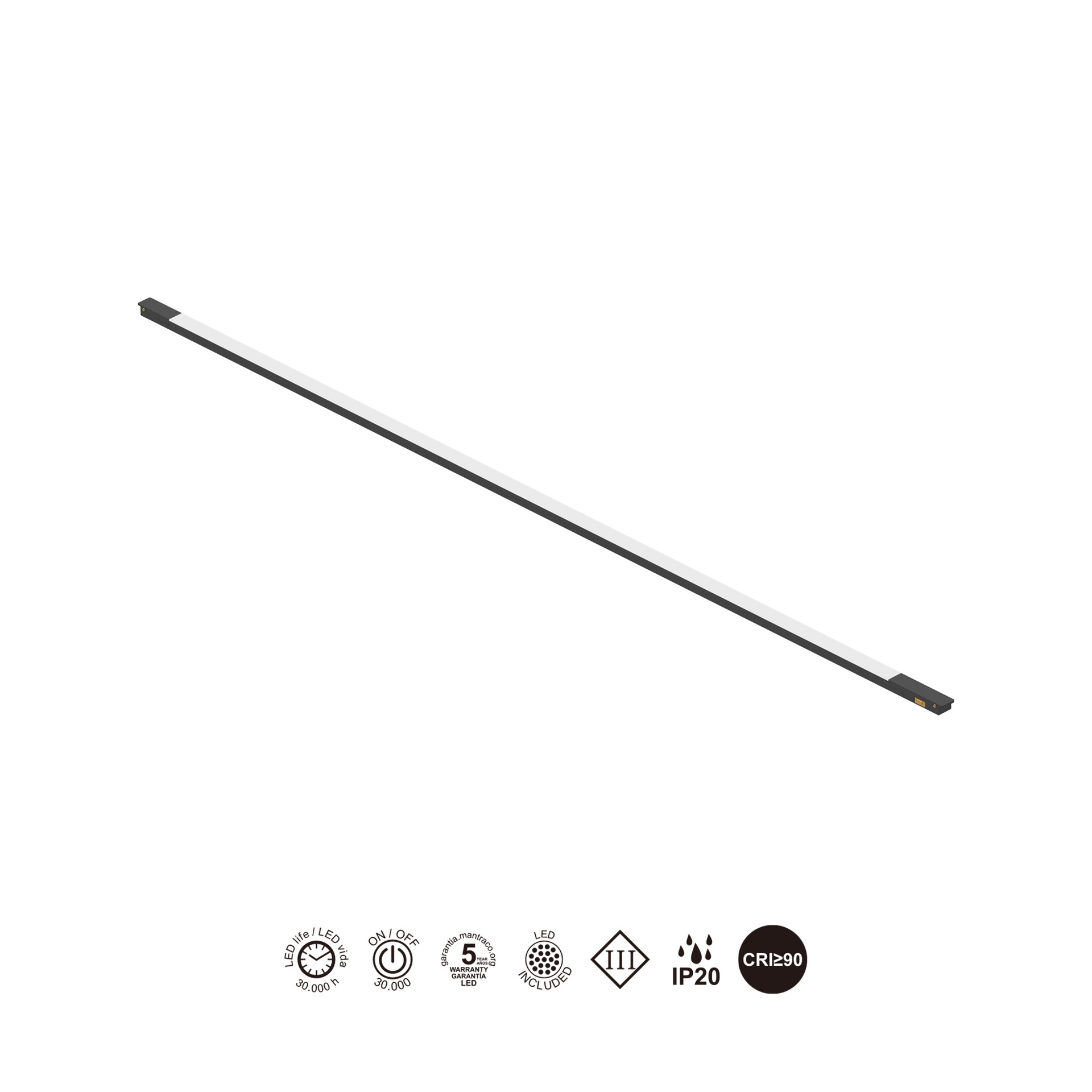 MAGNETO mini * LINEAL LED 12W 110º NOIR