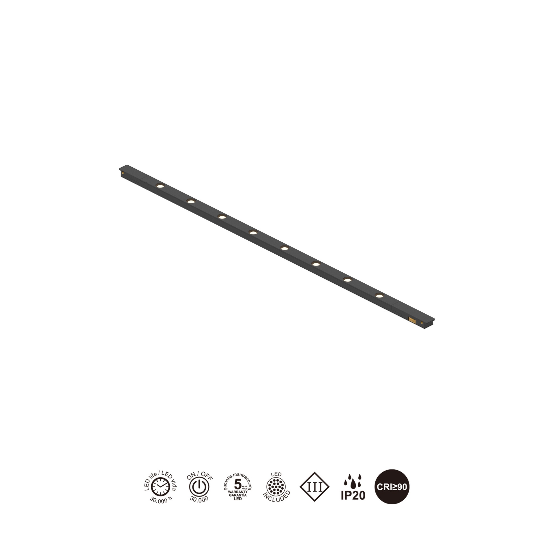 MAGNETO mini * LINEAL LED 6W 36º NOIR