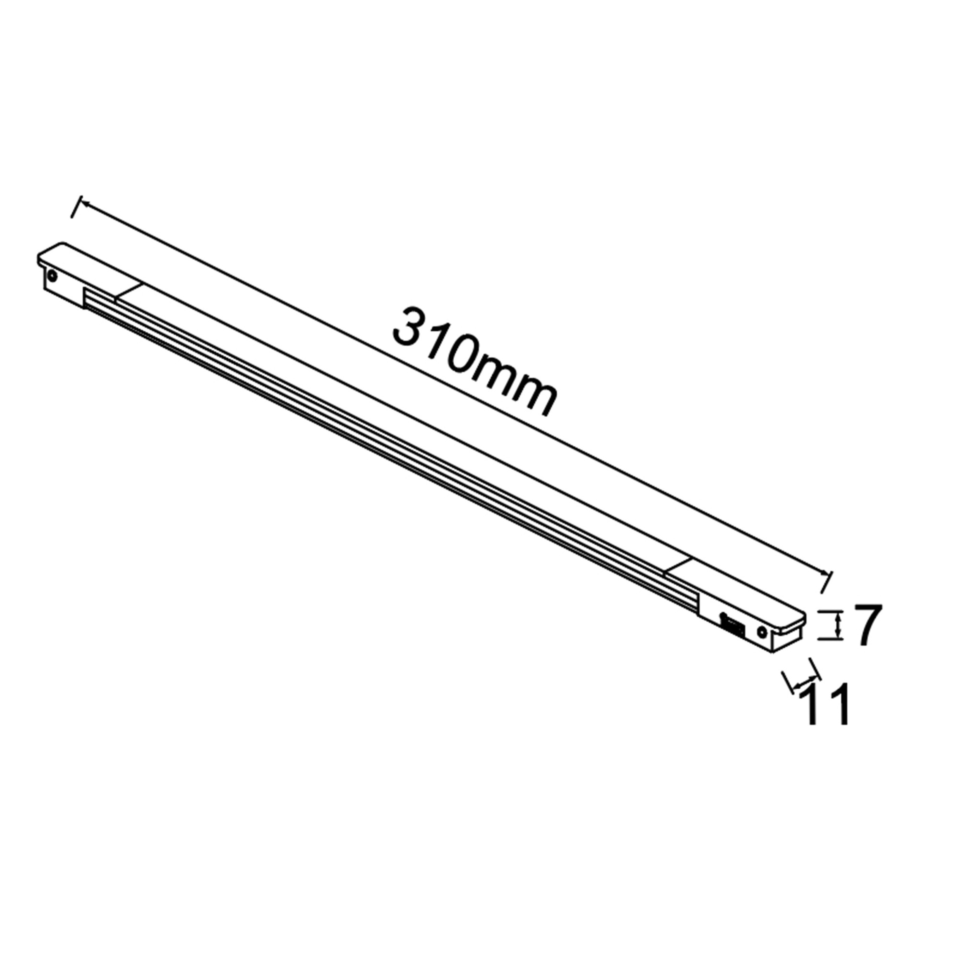 MAGNETO mini * LINEAL LED 6W 36º NOIR