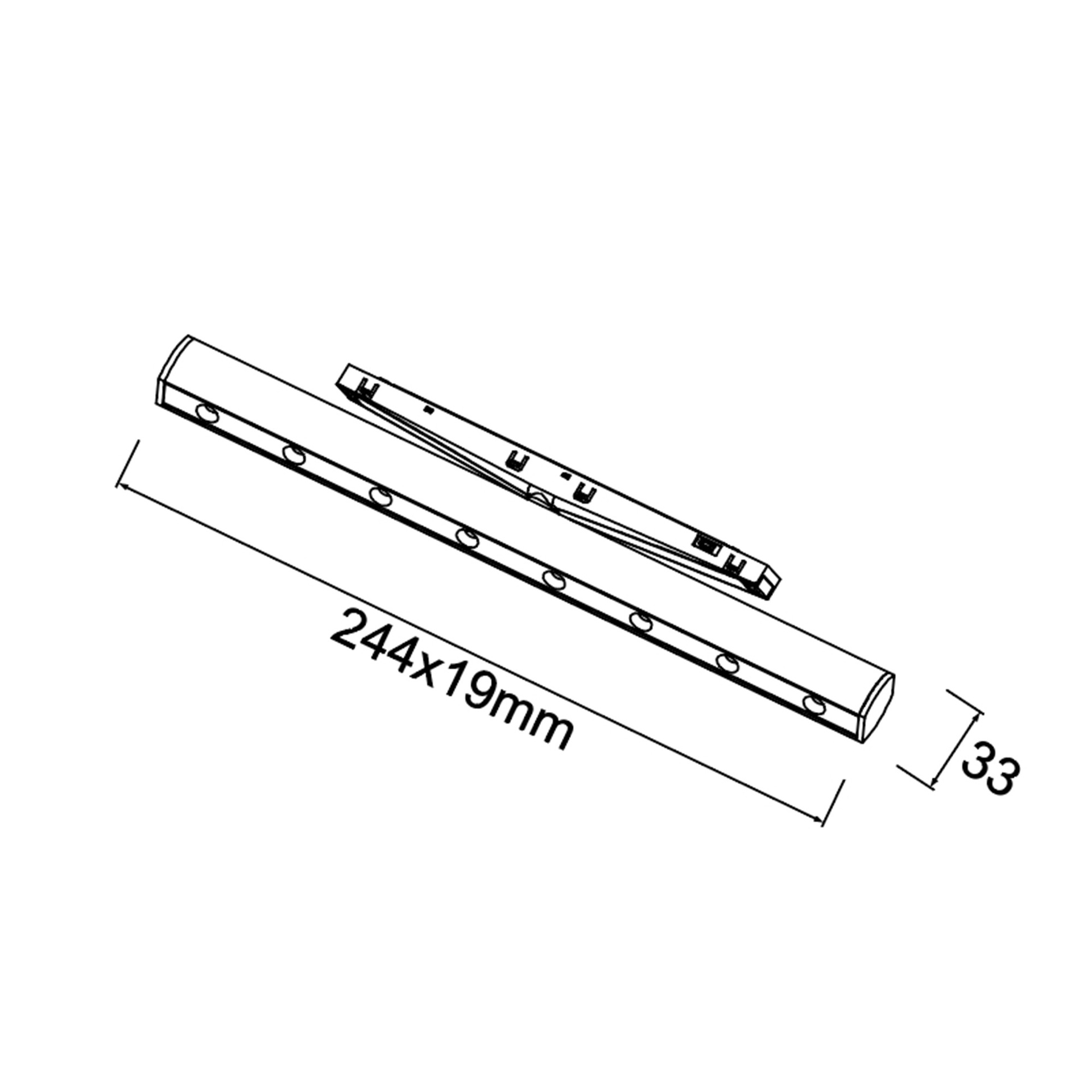 MAGNETO mini * LINEAL 360º LED 6W 110º NOIR
