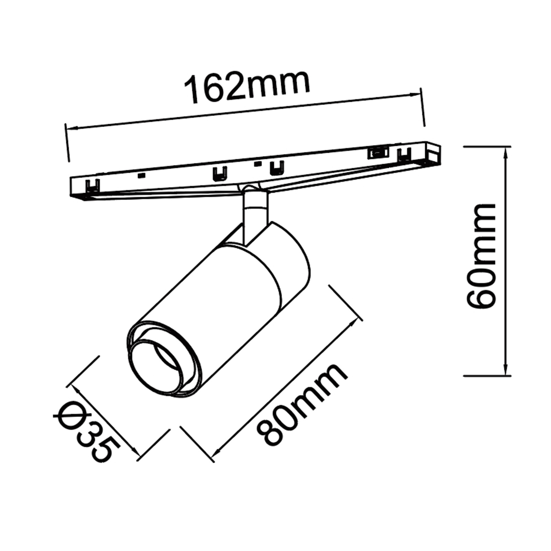 MAGNETO mini * SPOT LED ZOOM 7W NOIR