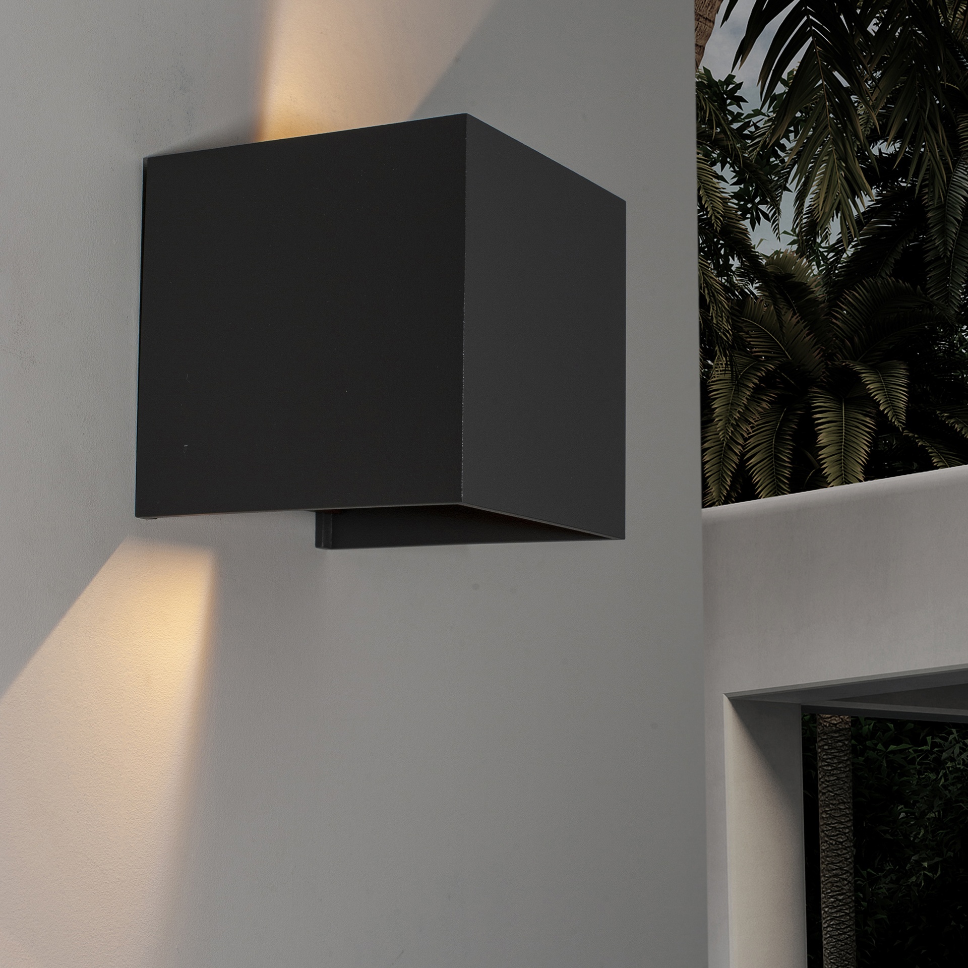 DAVOS * APPLIQUE ESTERNO LED* 2*6W 3000K NERO SABBIATO