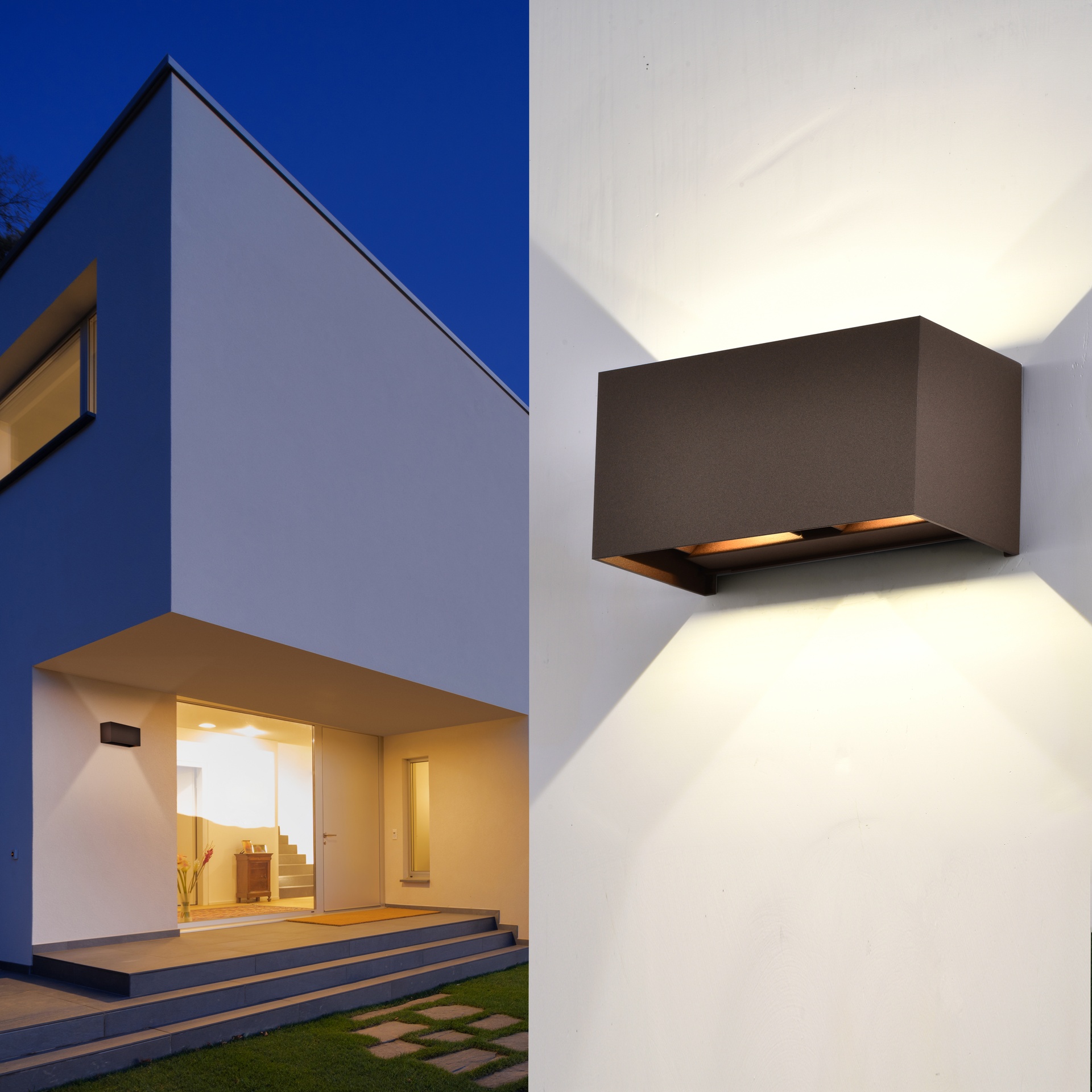 DAVOS * LED EXTERIOR WALL LAMP * 4*6W 4000K CORTEN