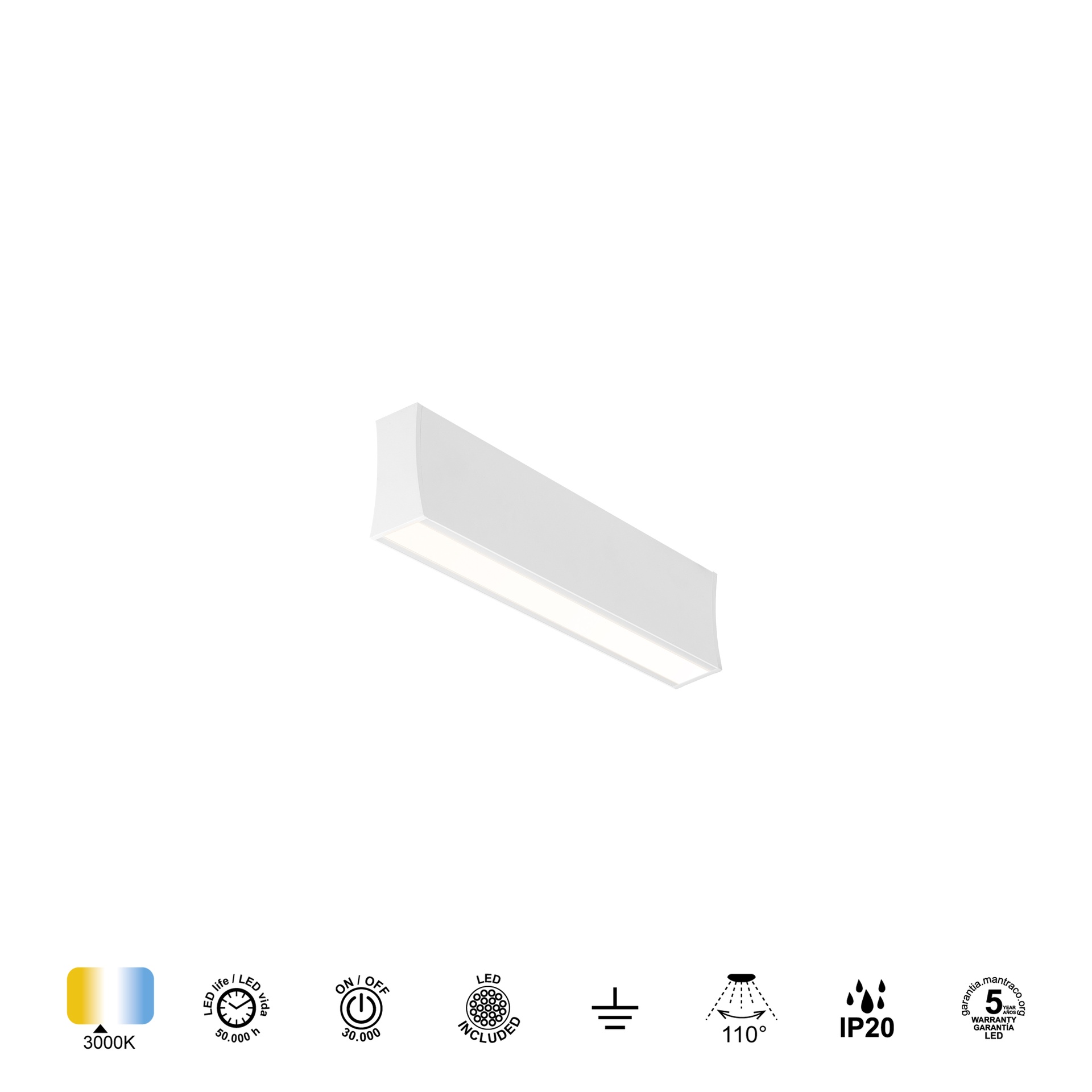 Hanok · Luminarias de pared · Blanco
