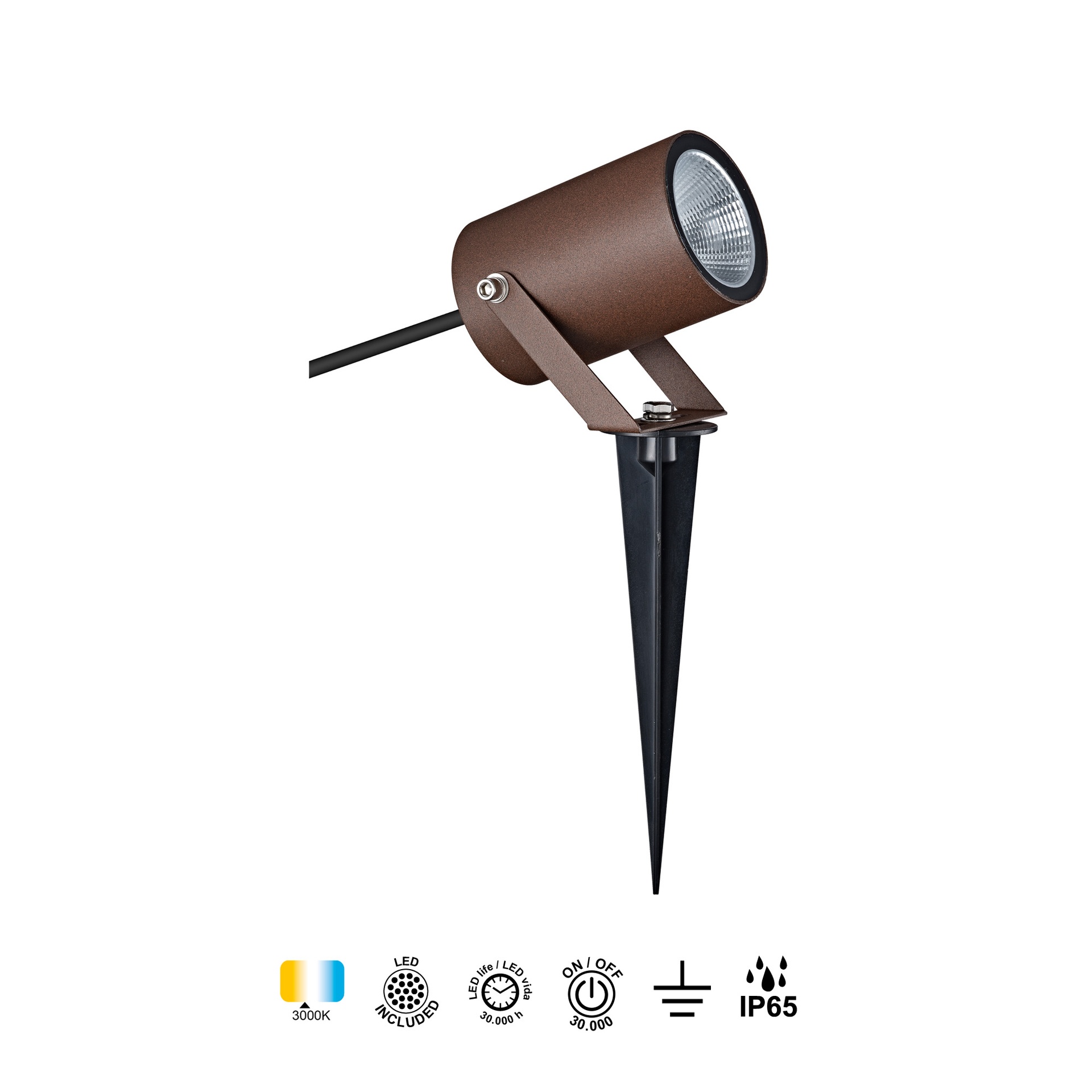 Quebec LED · Piquetas · Corten