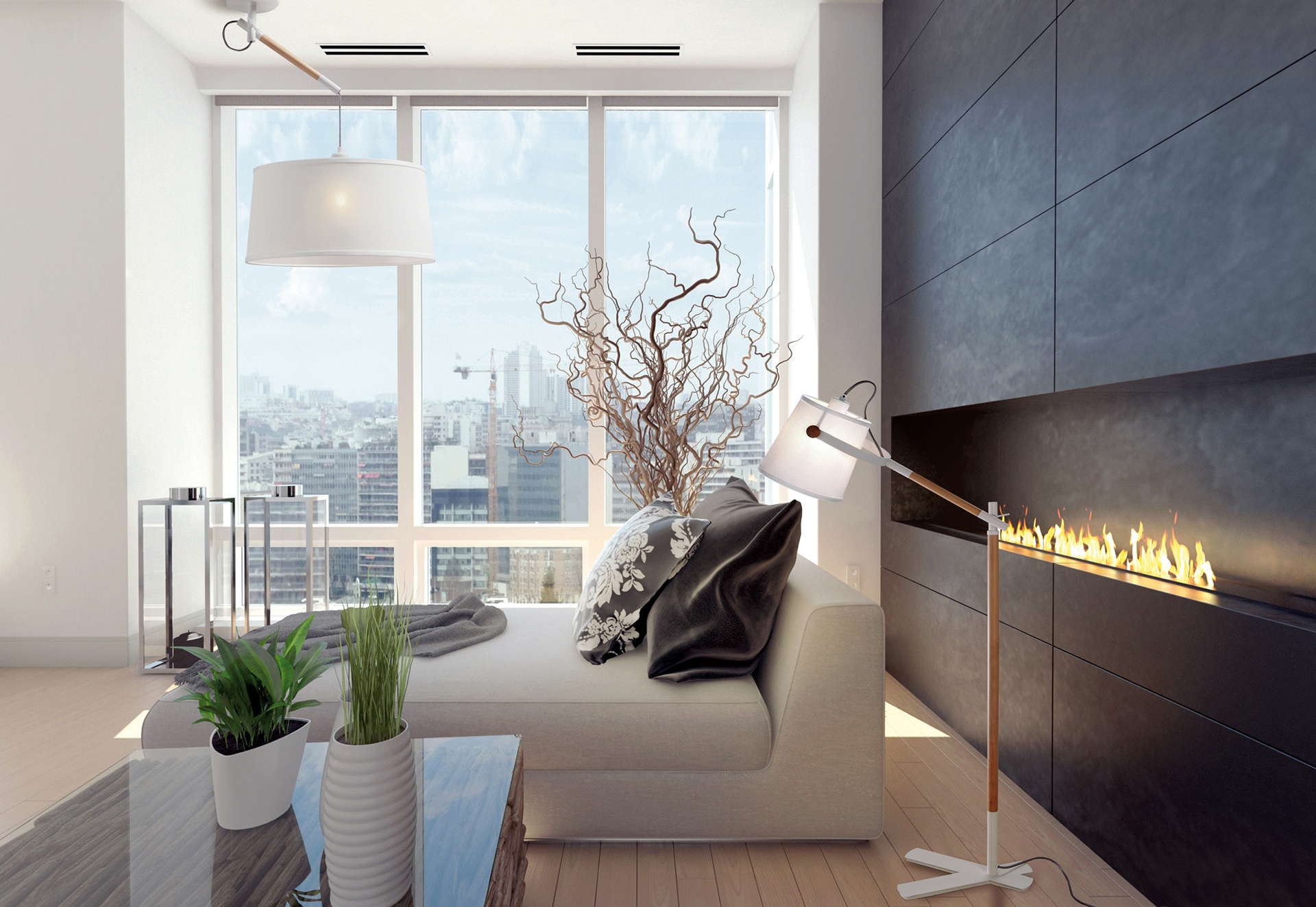 Nordica · Luminarias de pared · Negro / Madera