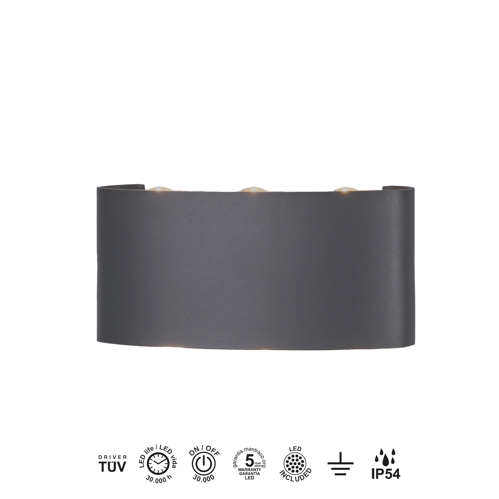 Arcs · Luminarias de pared · Gris Oscuro