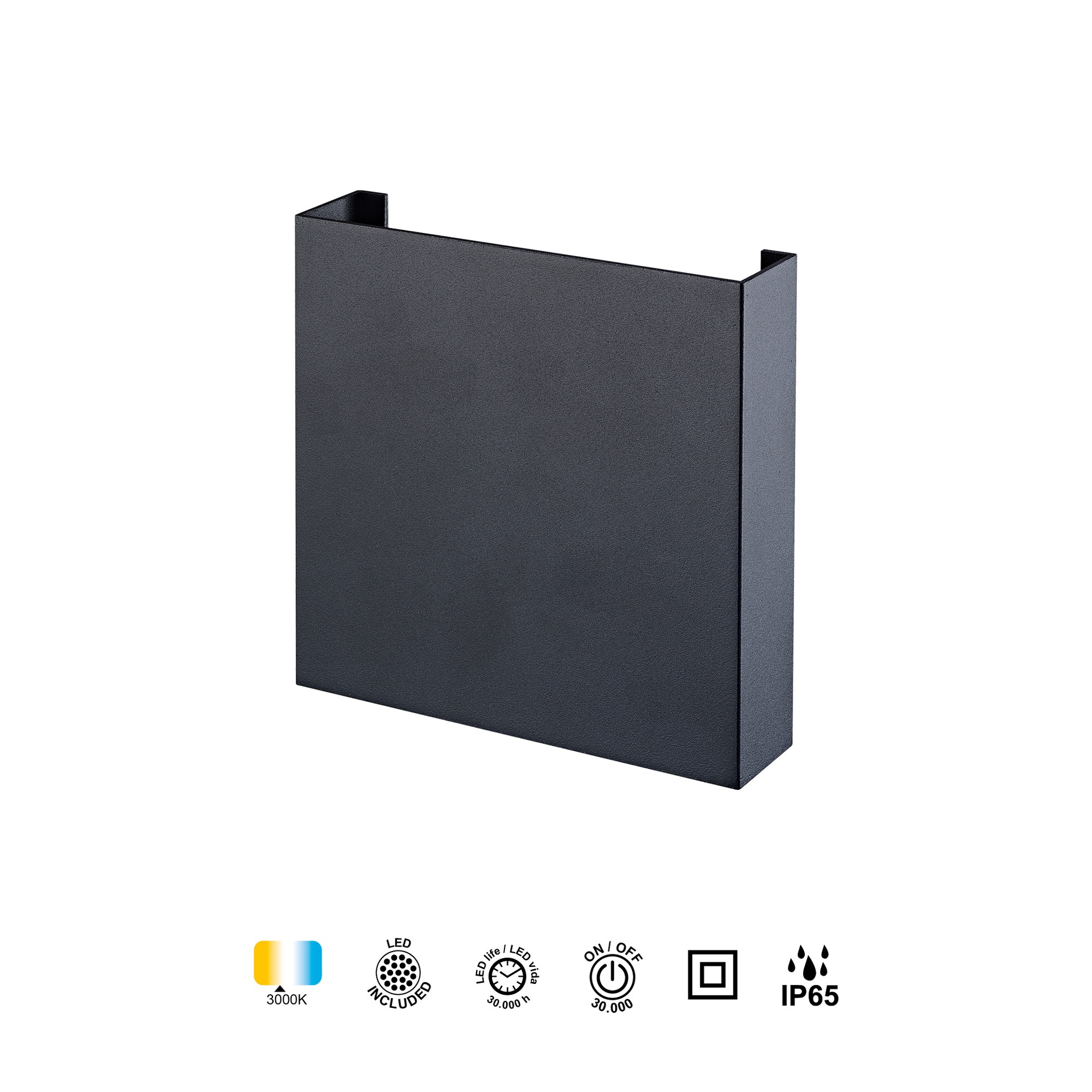 HUEZ * APPLIQUE LED IP65 5W NERO
