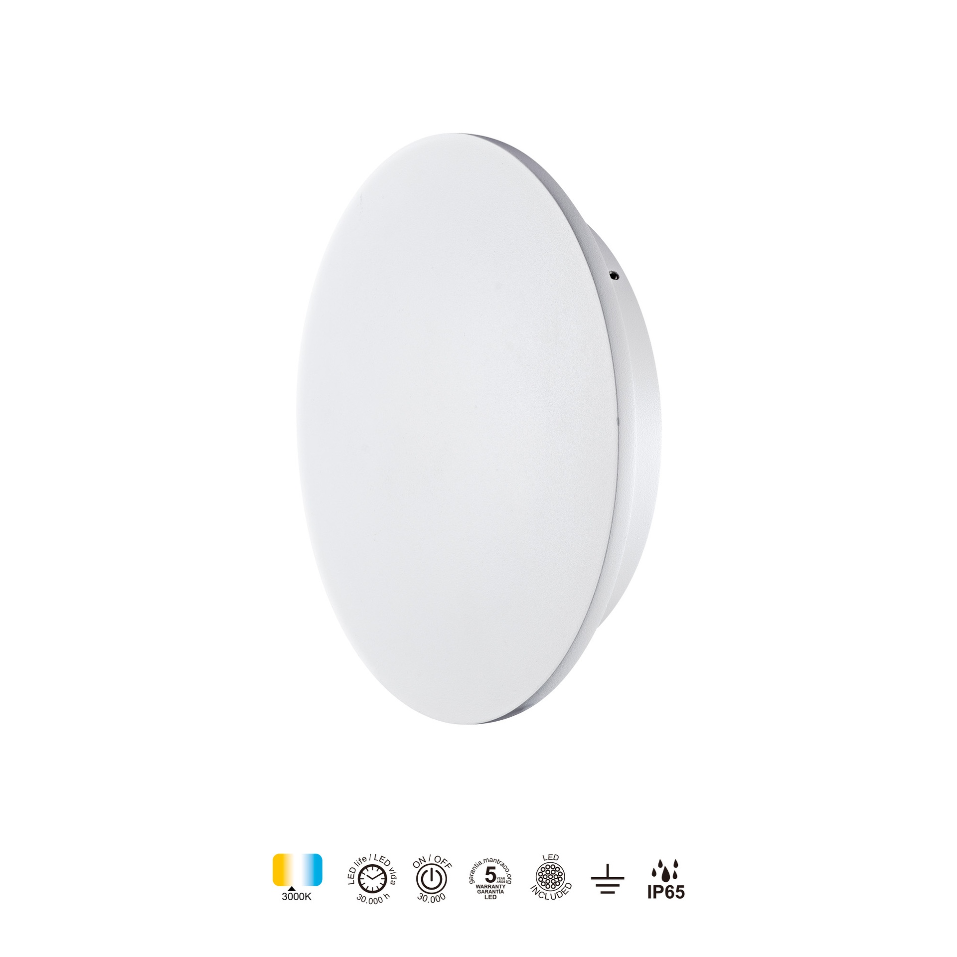 BORA BORA II * APPLIQUE LED IP65 15W 3000K BIANCO
