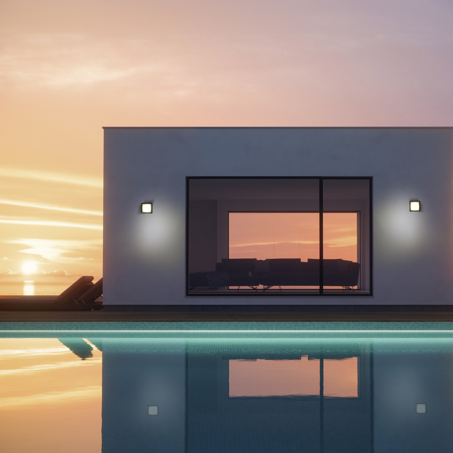 CREEK * APPLIQUE ESTERNO BIANCO LED IP65 - 15W - CCT