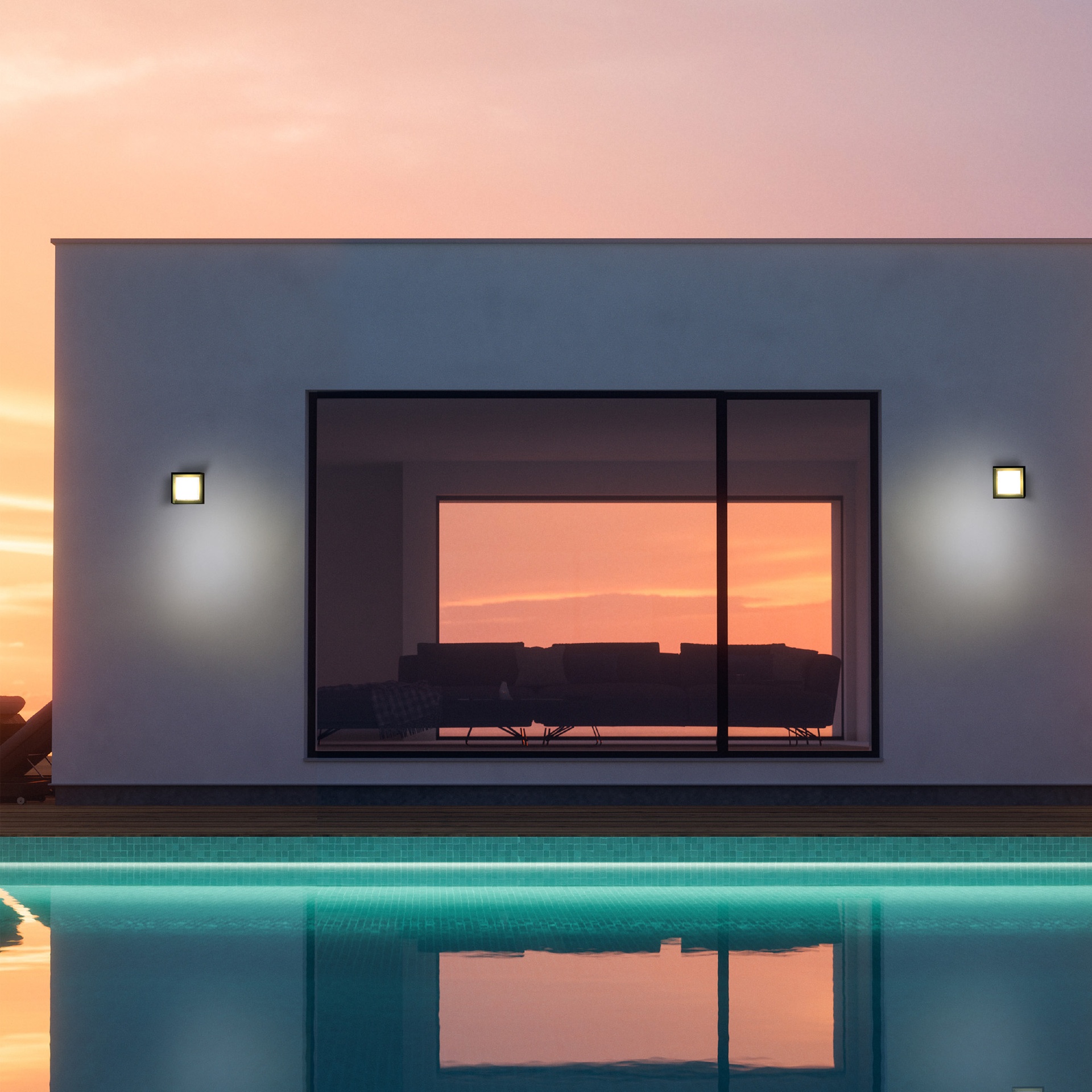 CREEK * EXTERIOR LED WALL LAMP CORTEN IP65 - 15W - CCT