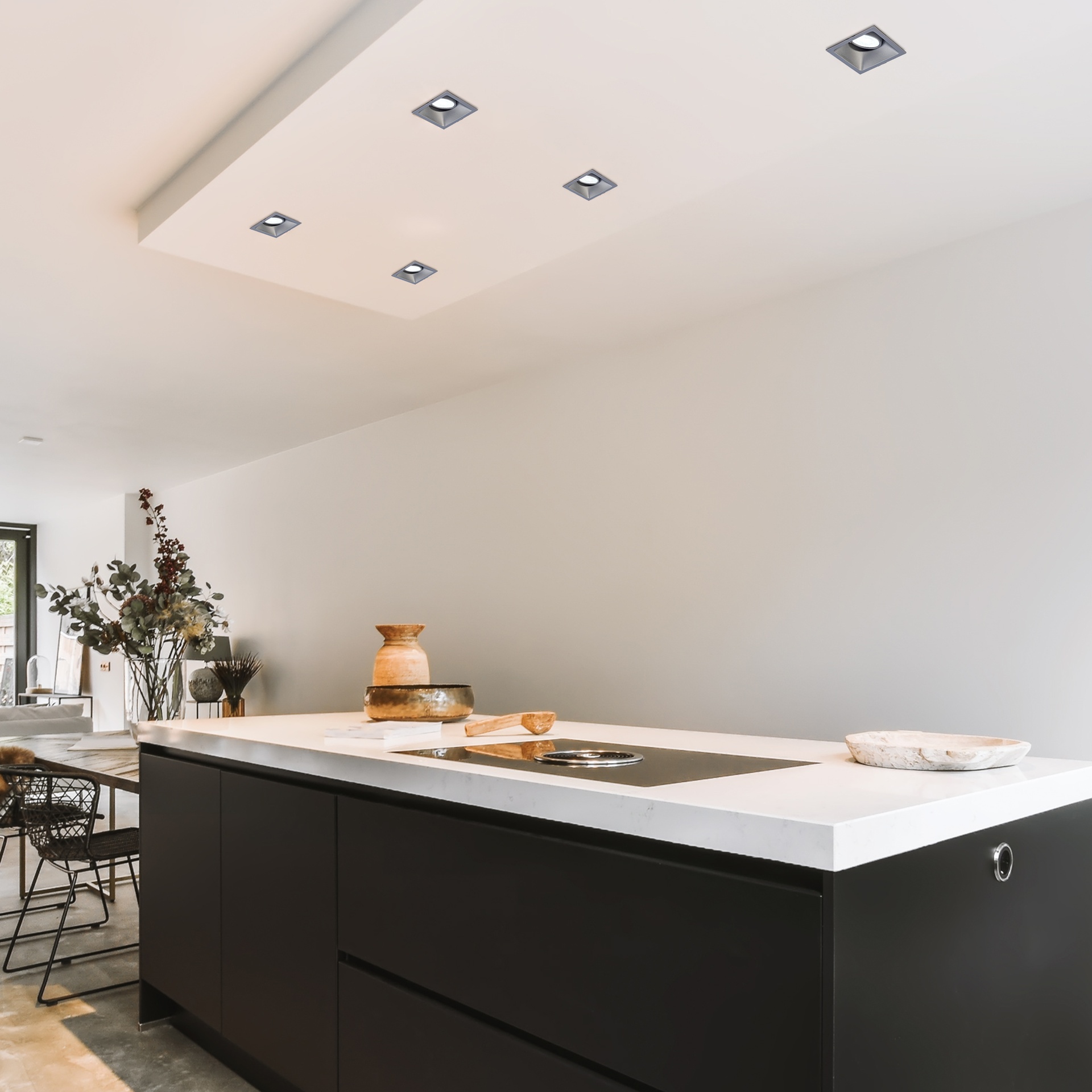 COMFORT GU10 * RECESSED (SQUARE)  SILVER