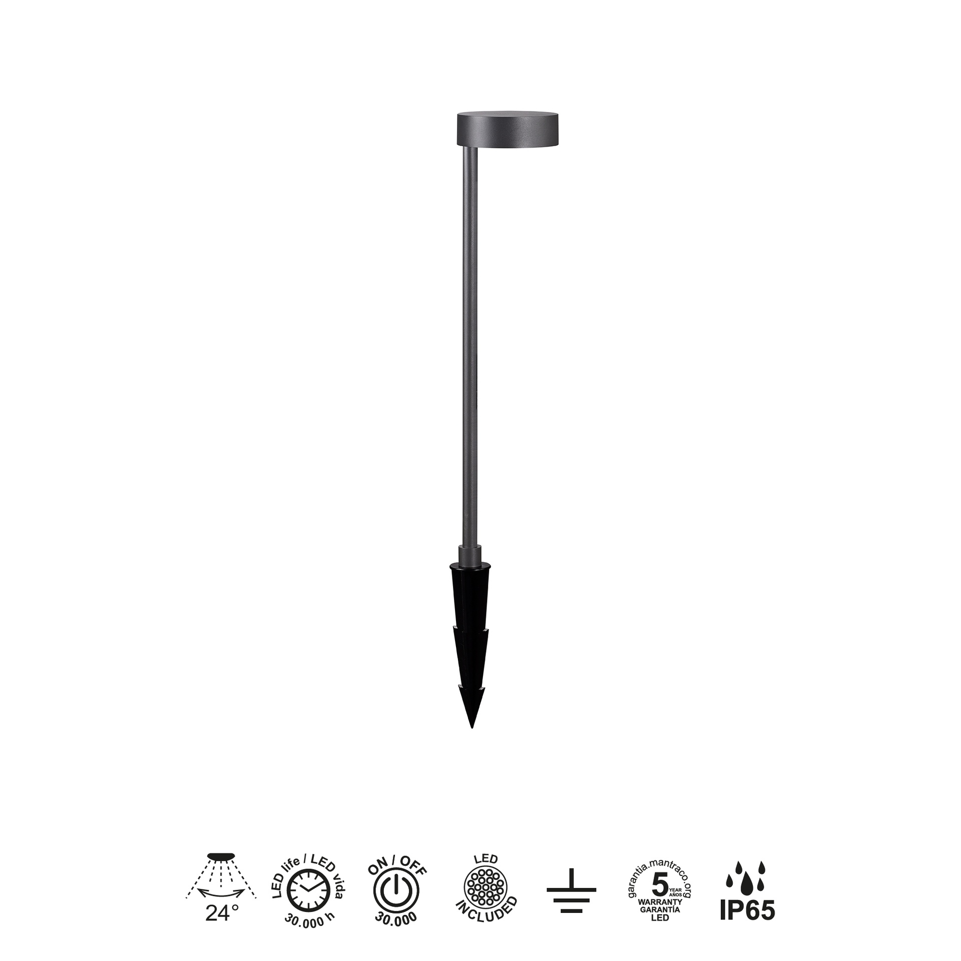 NAGANO * SEGNALATORE LED 7W 3000K NERO