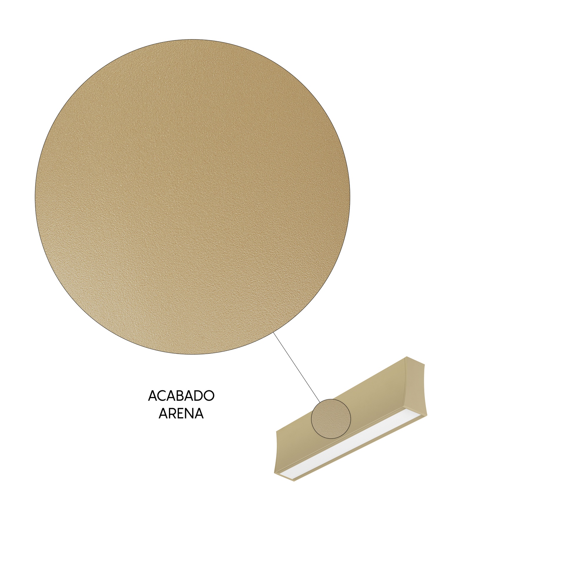 HANOK * APPLIQUE LED 14W 3000K 110º Sabbia