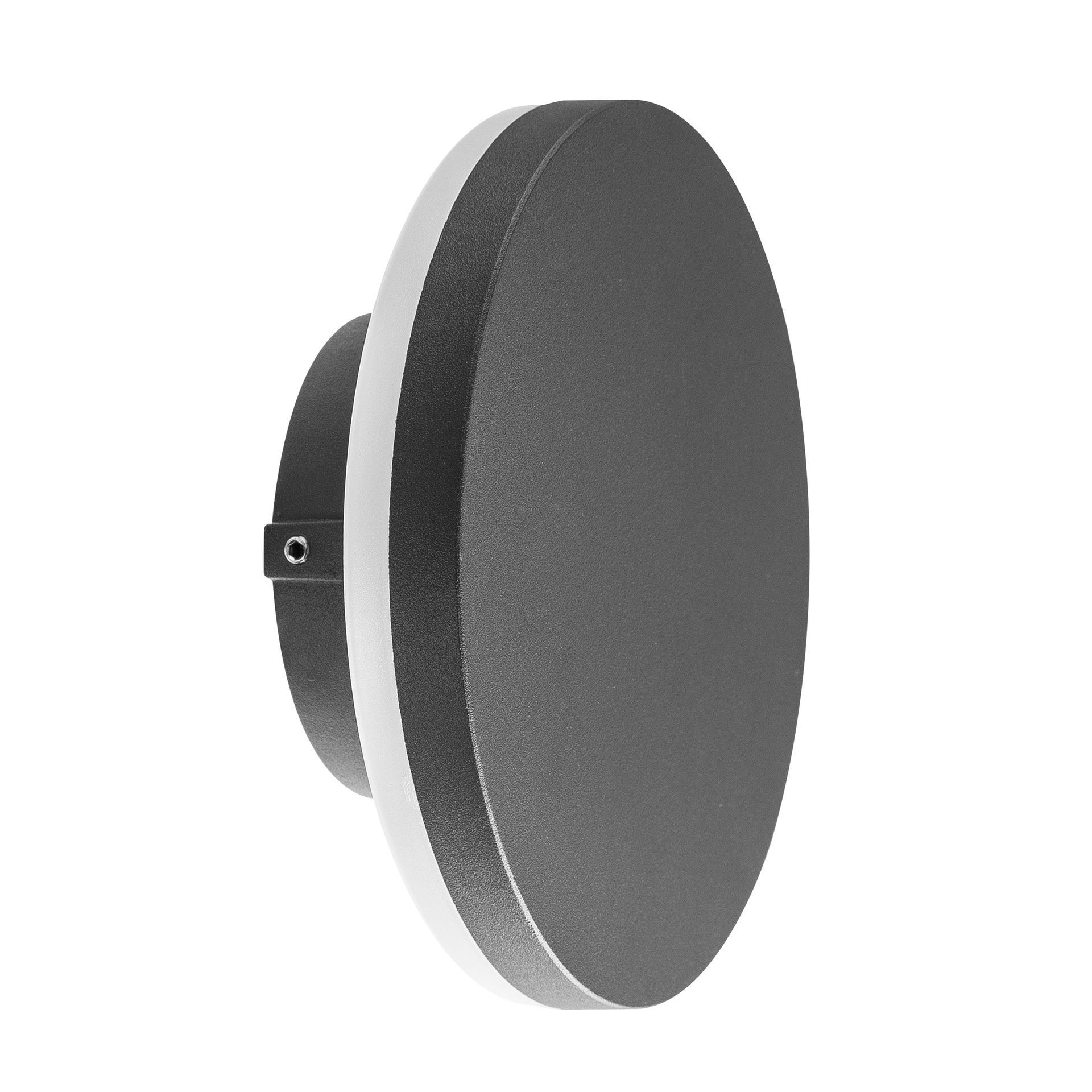 ***OFER/DES*** BORA * LED EXTERIOR ROUND WALL LAMP 9,6W 3000K DARK GREY