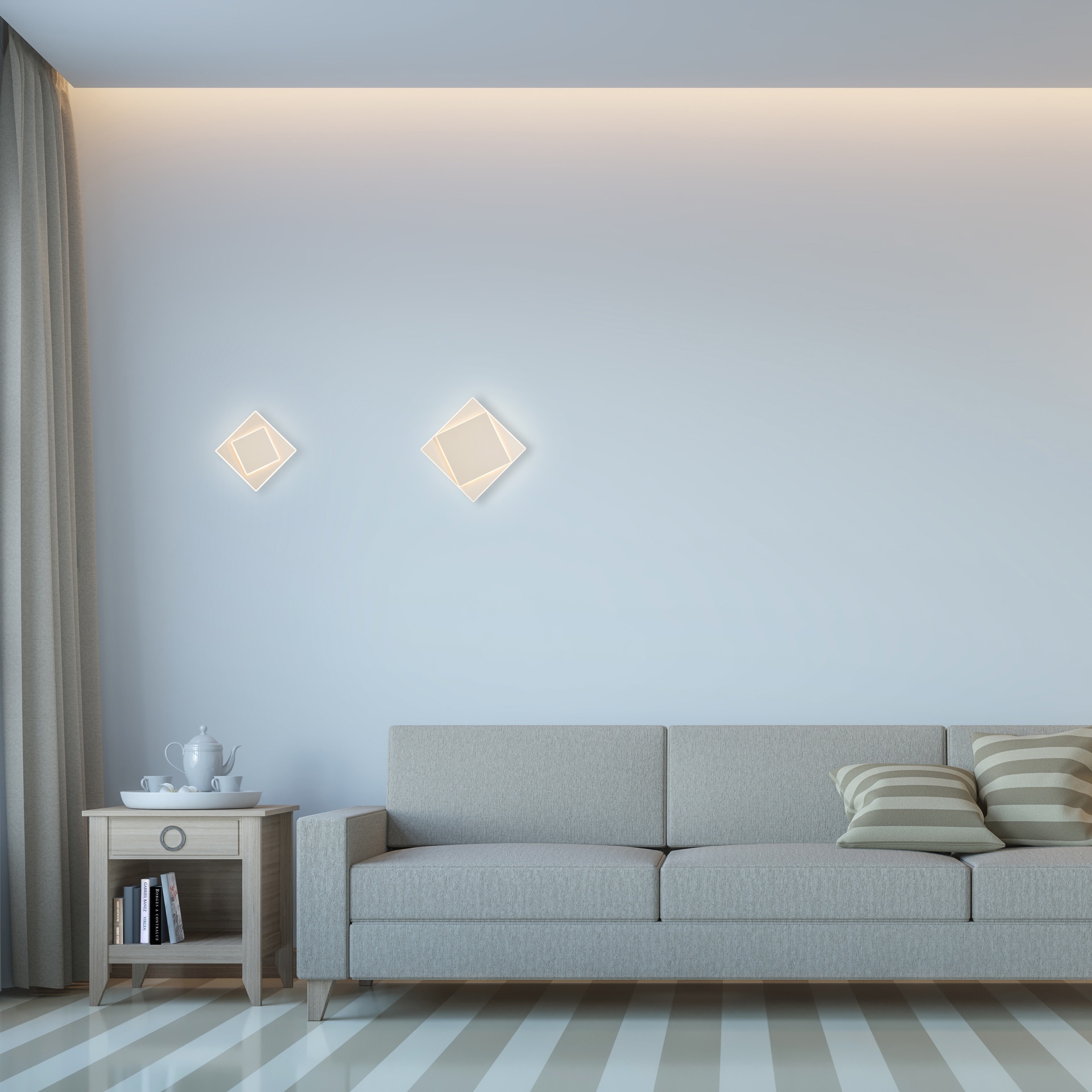 DAKLA * APPLIQUE QUADRATO LED 12W BIANCO