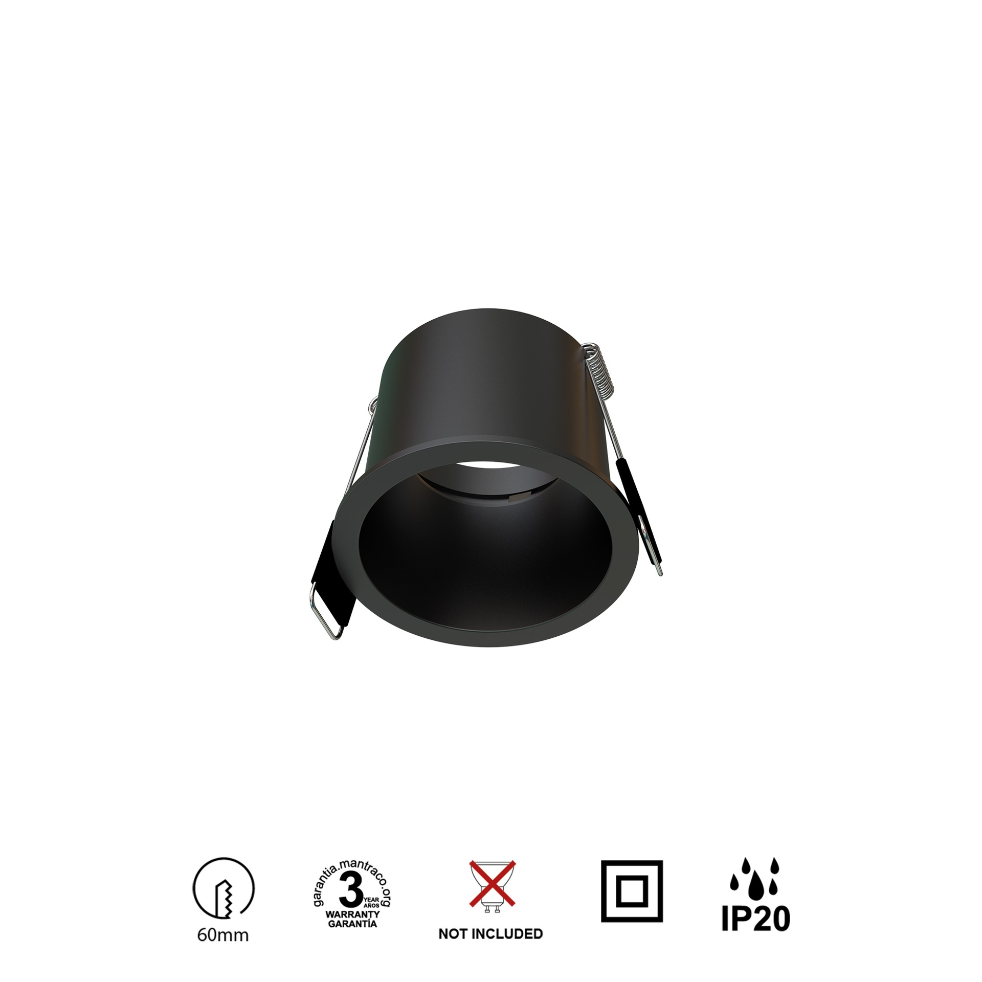 MALT * SPOT RECESSED GU10 BLACK