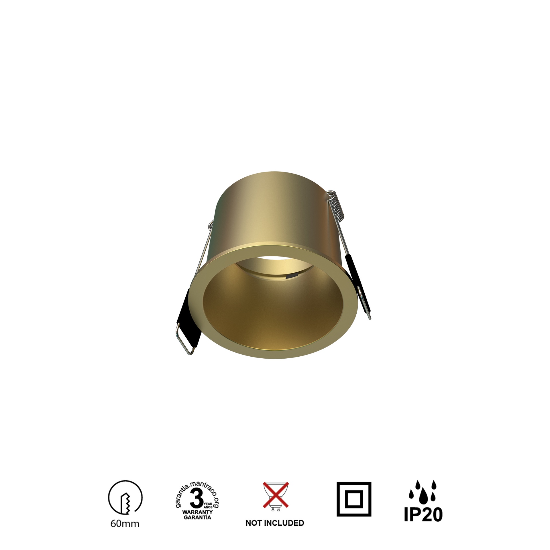MALT * SPOT INCASSO GU10 ORO