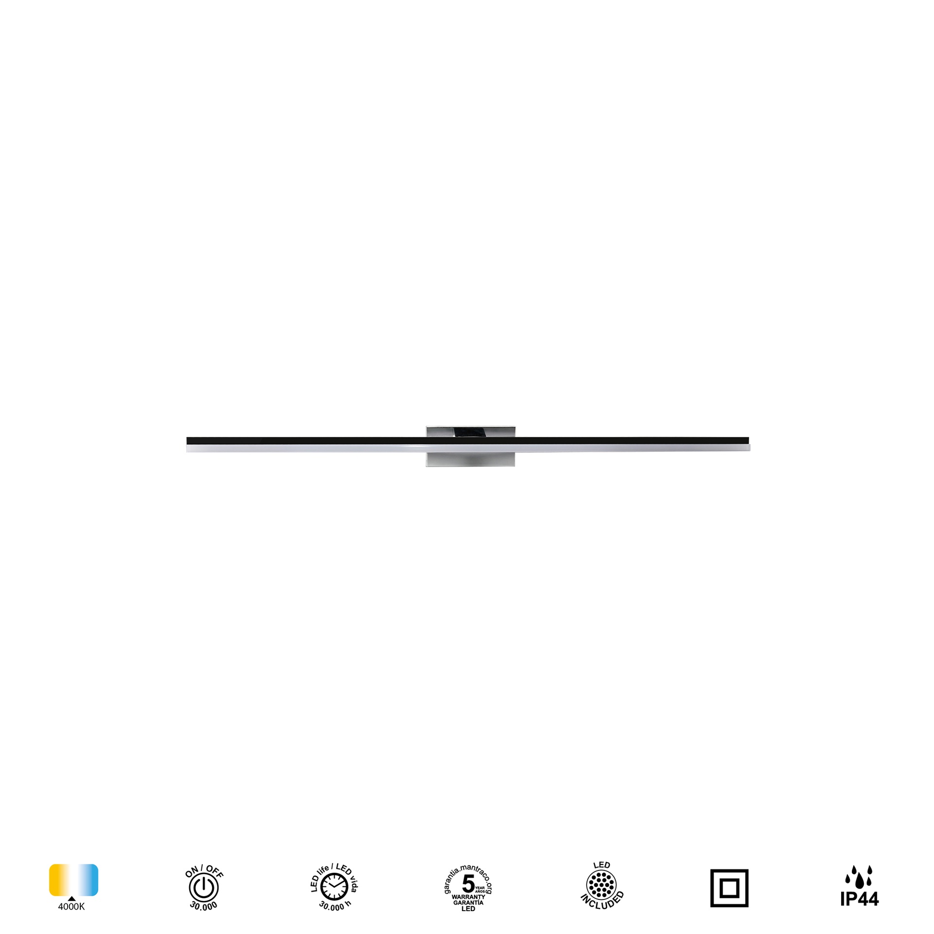 MORNE * WALL LAMP IP44 CHROME 12W