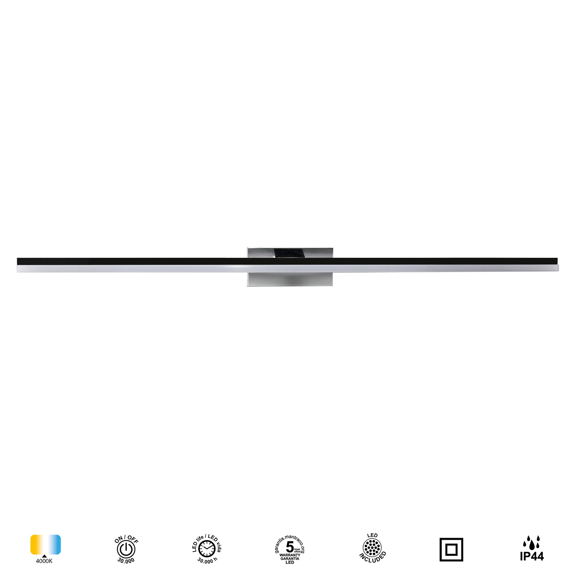 MORNE * WALL LAMP IP44 CHROME 20W