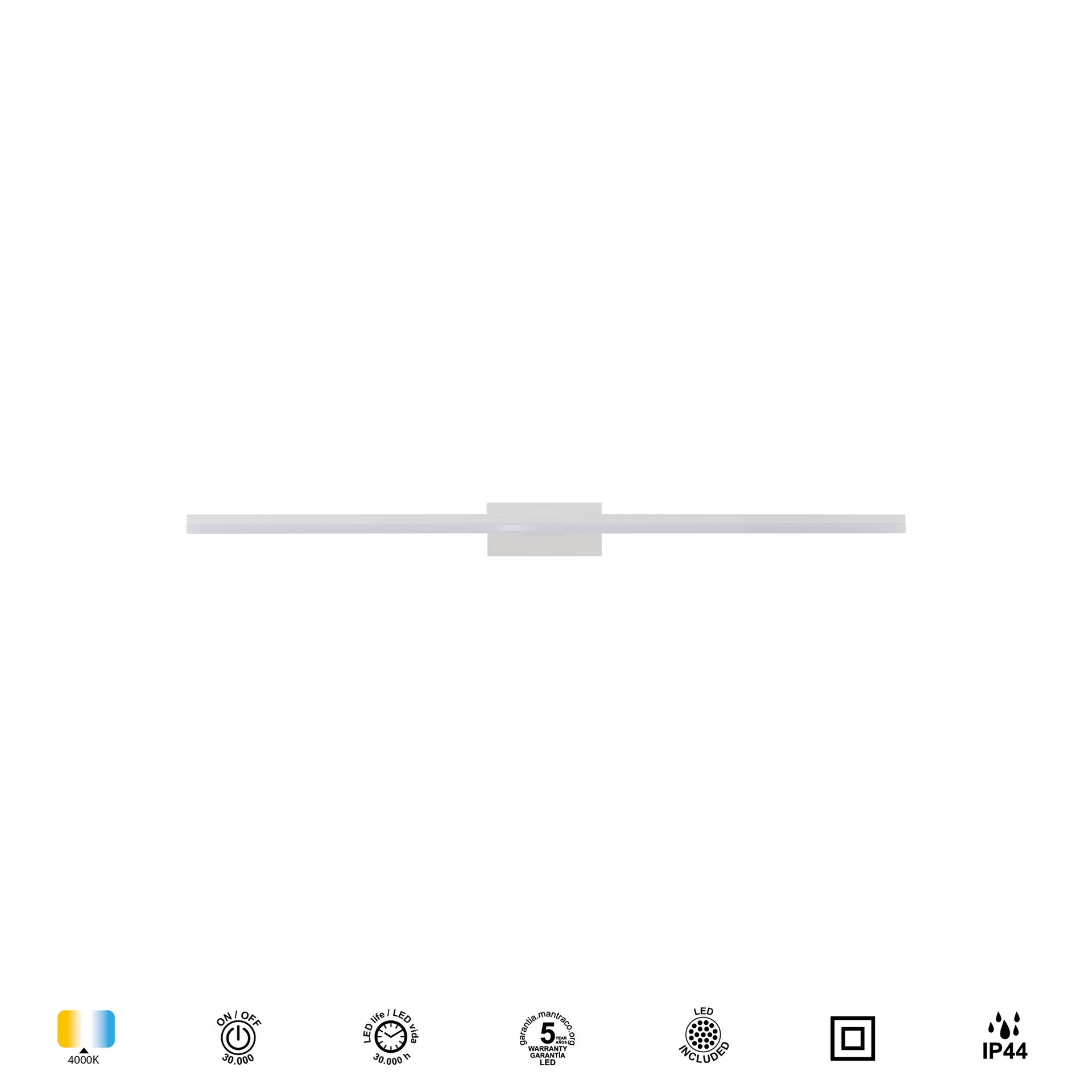 MORNE * WALL LAMP IP44 WHITE 12W