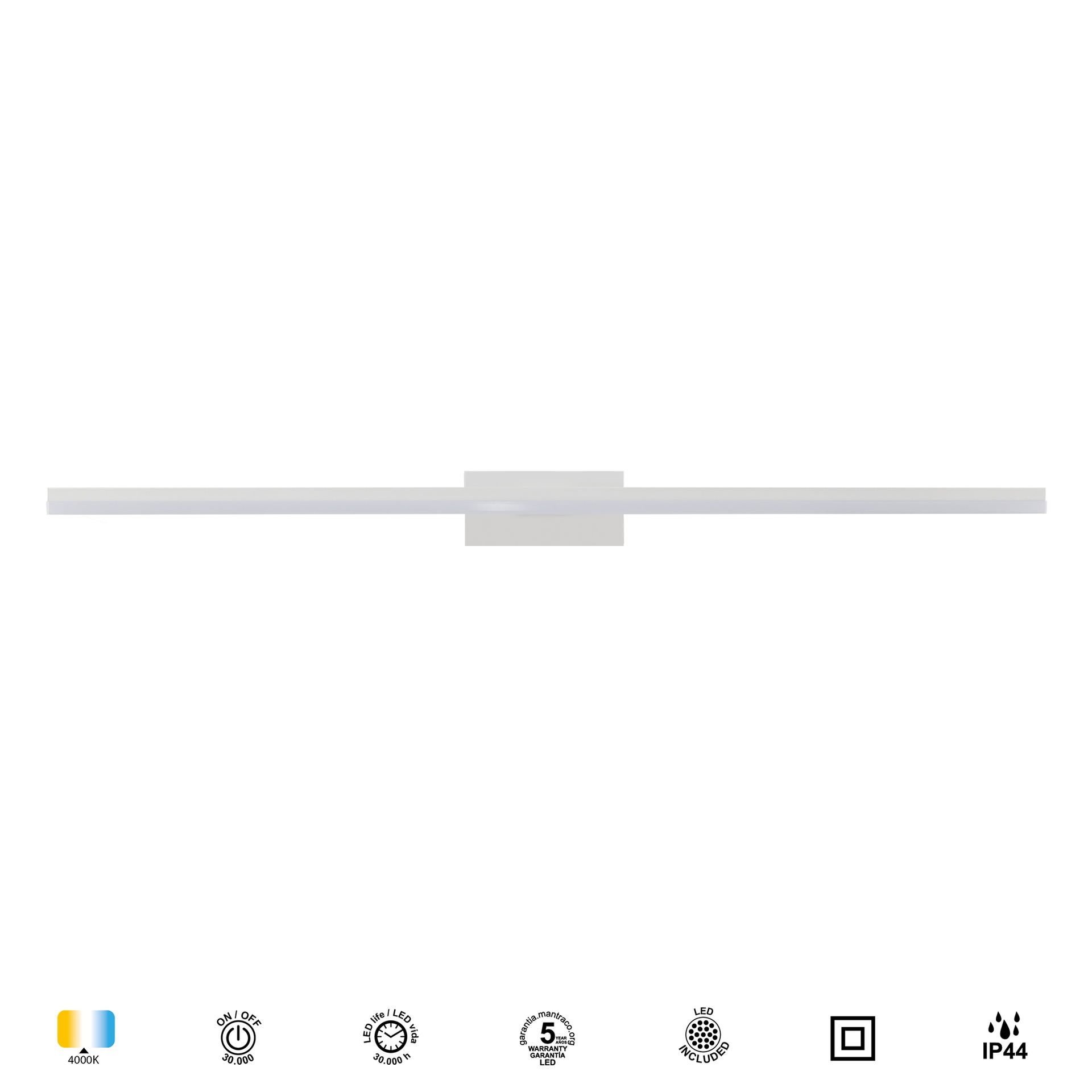 MORNE * WALL LAMP IP44 WHITE 20W