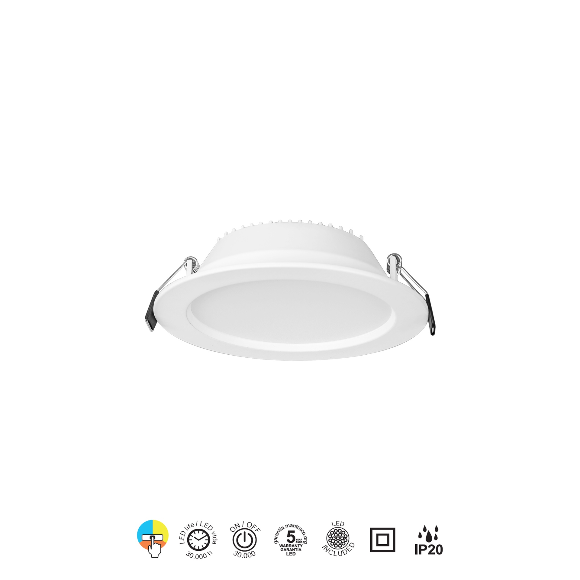 NASAO * SPOT INCASSO LED CCT 15W BIANCO