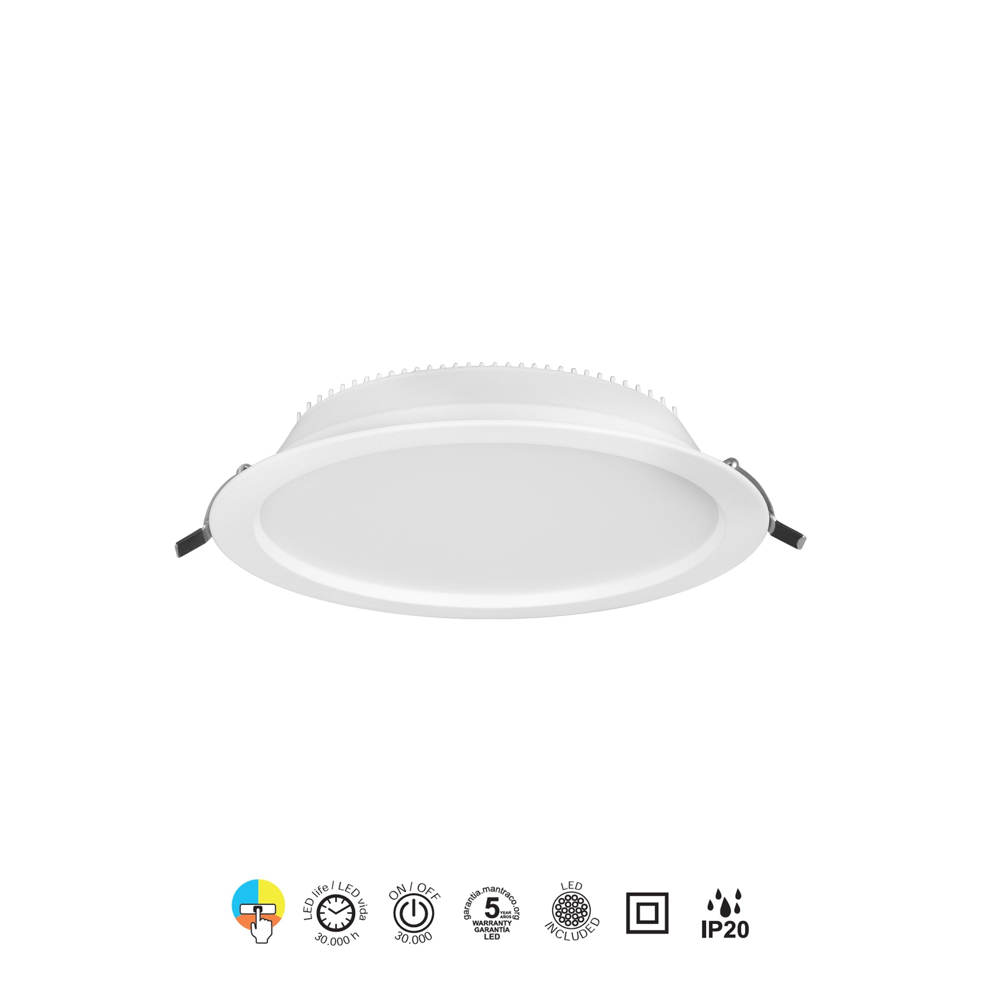 NASAO * SPOT INCASSO LED CCT 30W BIANCO