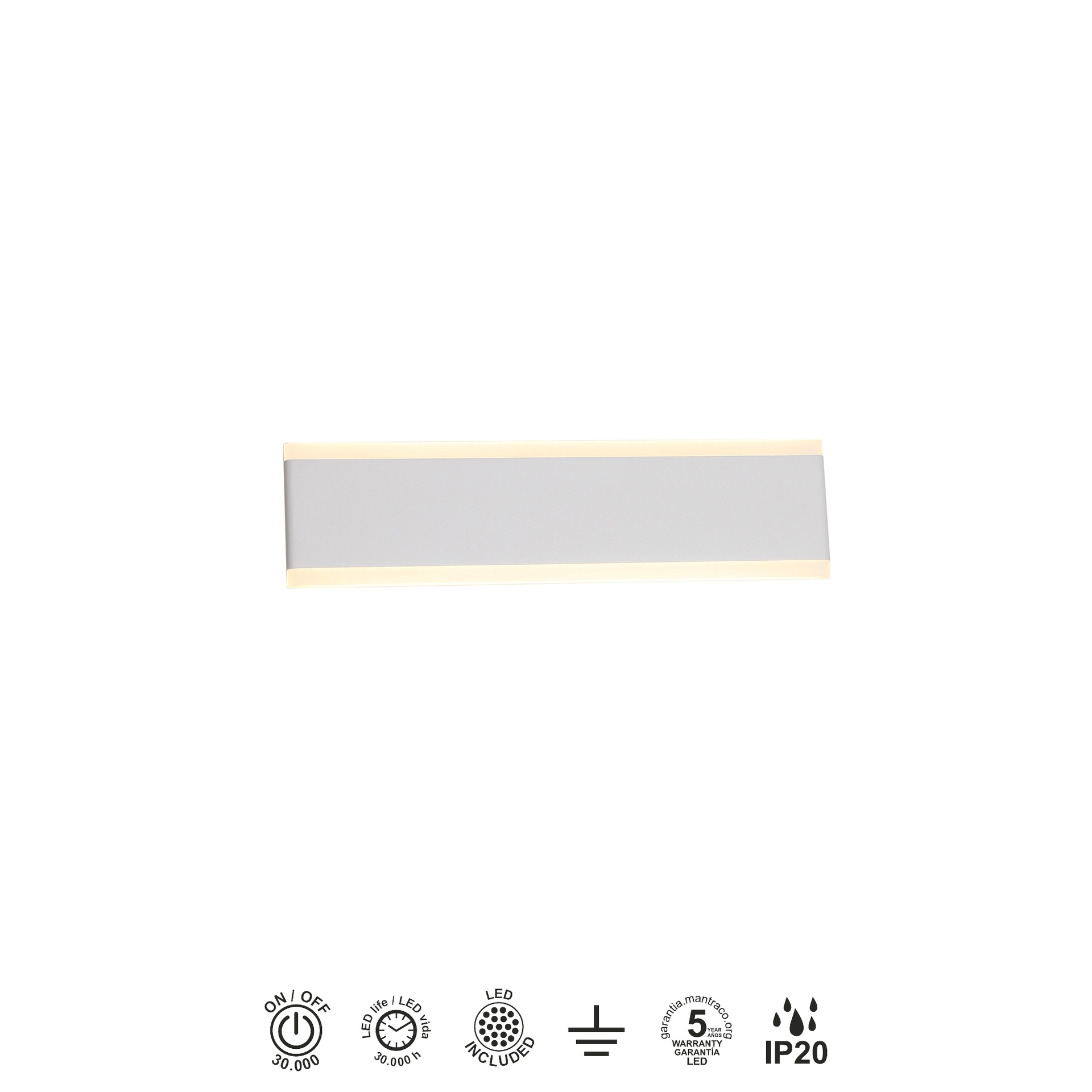NELSON * LED WALL LAMP CCT 16W WHITE