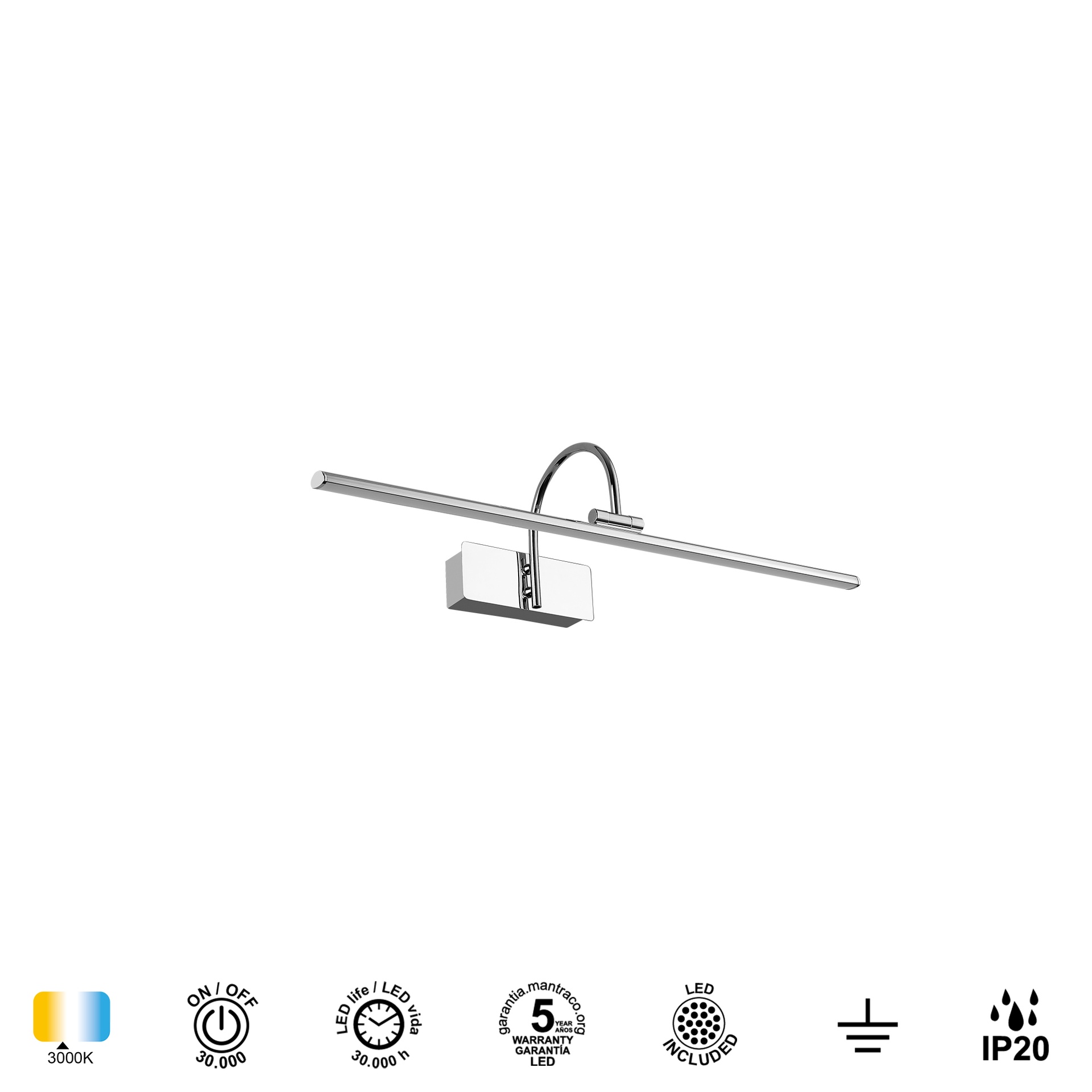 Paracuru · Luminaires muraux · Chrome