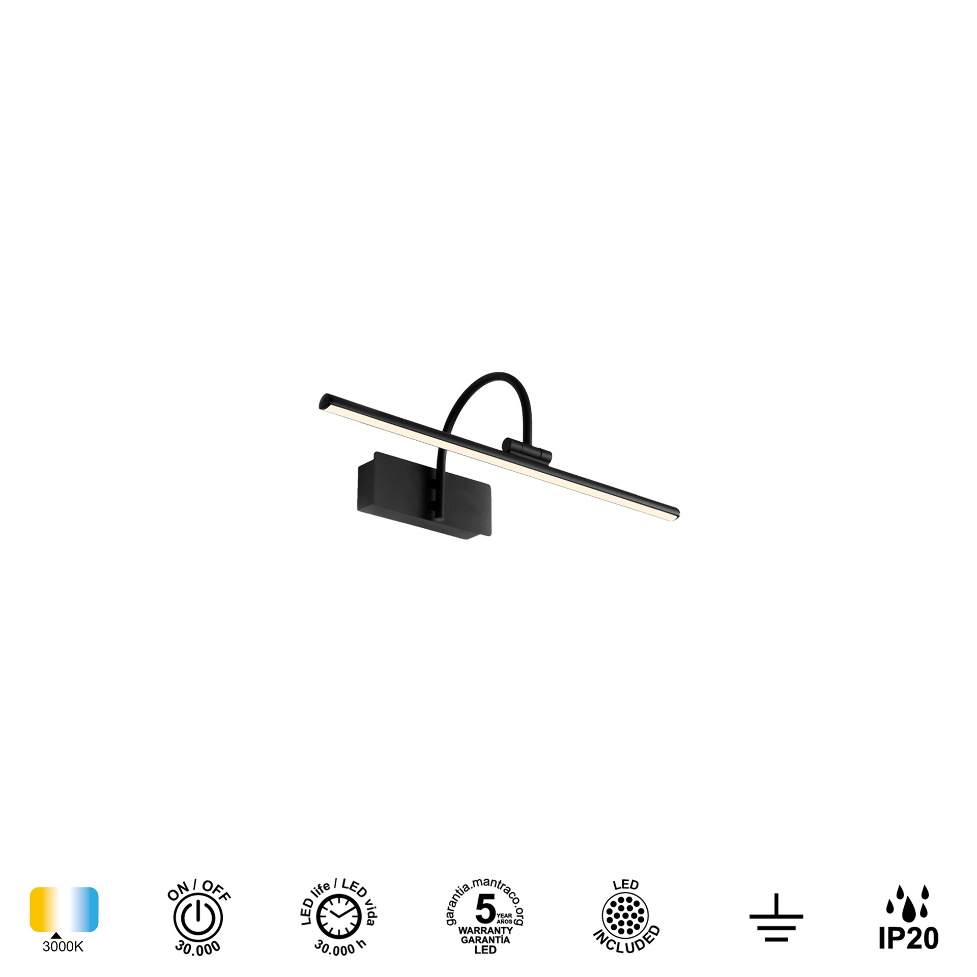 Paracuru · Luminarias de pared · Black